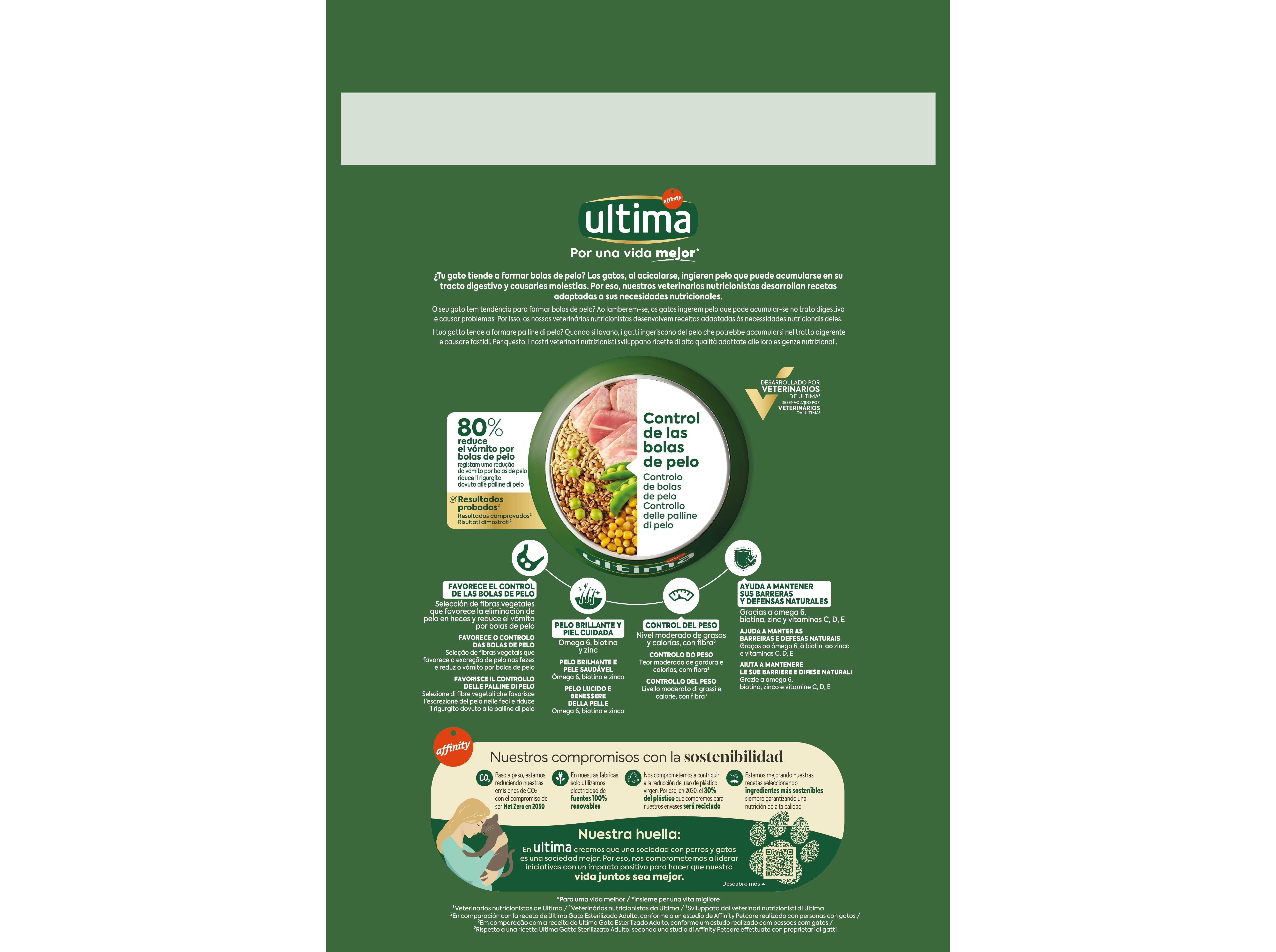 RA&Ccedil;&Atilde;O PARA GATO ESTERILIZADO ULTIMA BOLAS DE P&Ecirc;LO 2.5KG image number 1