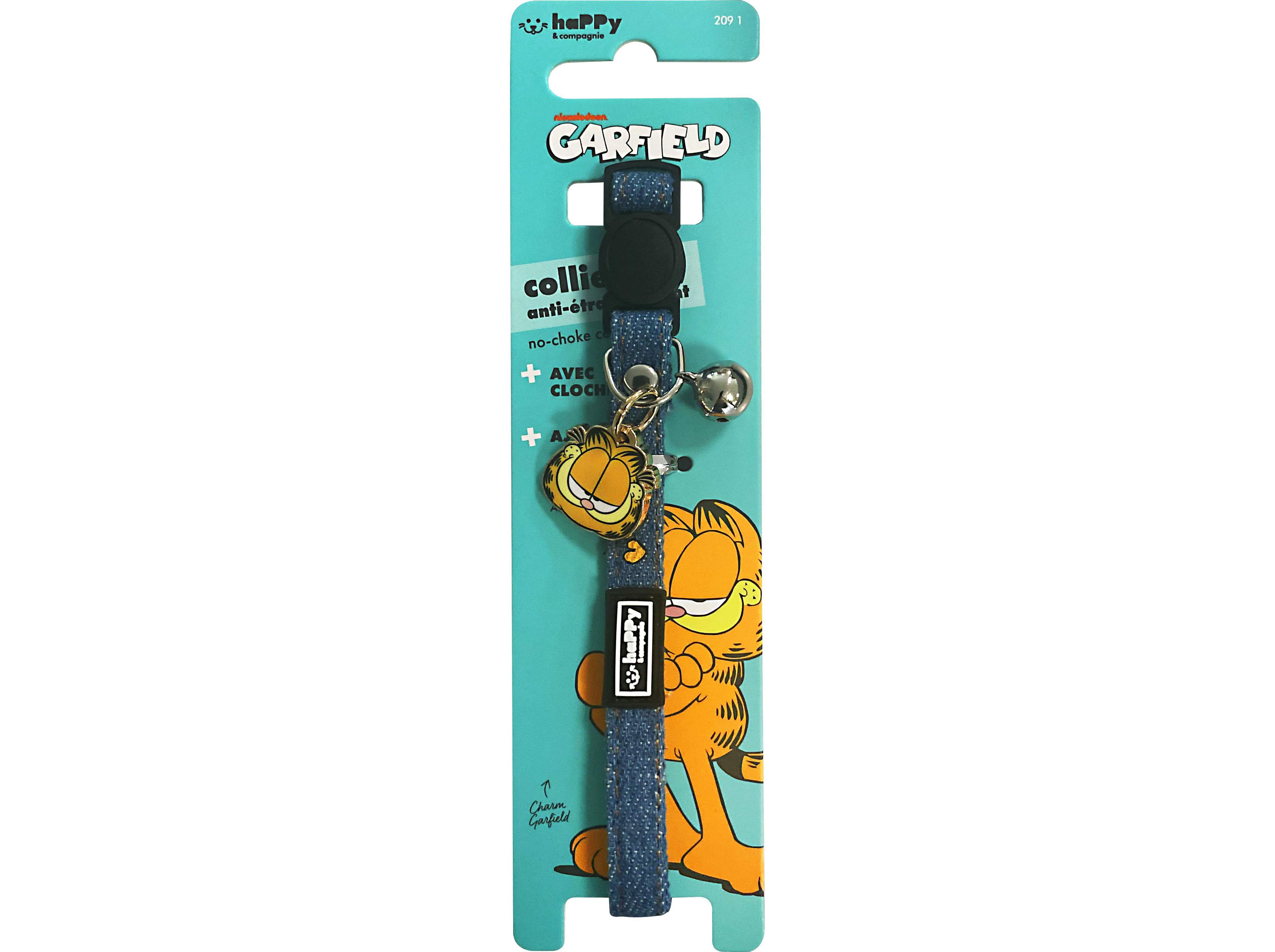 COLEIRA PARA GATO GARFIELD DENIM image number 1