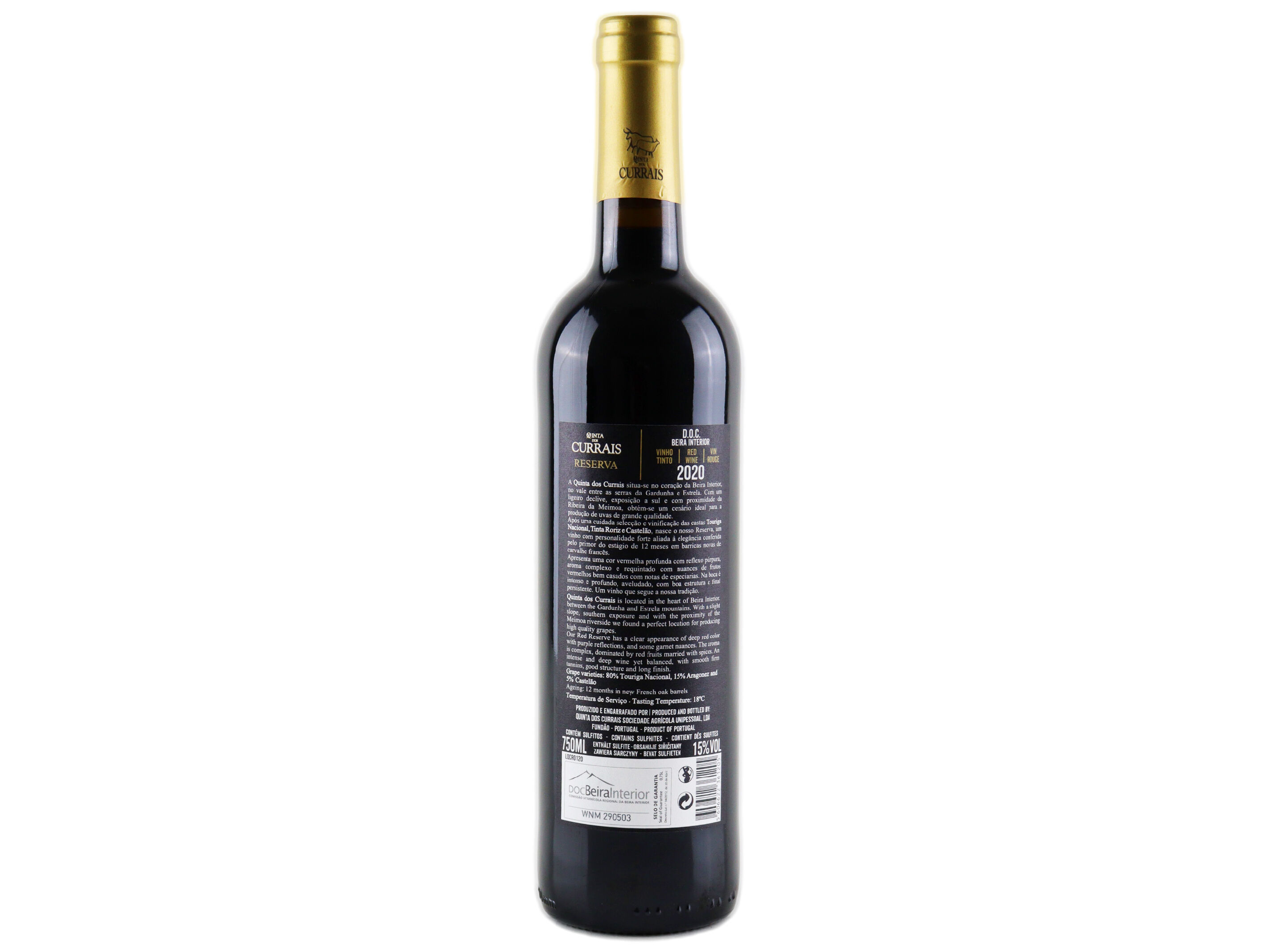 VINHO TINTO QUINTA DOS CURRAIS RESERVA BEIRAS 0.75L image number 1