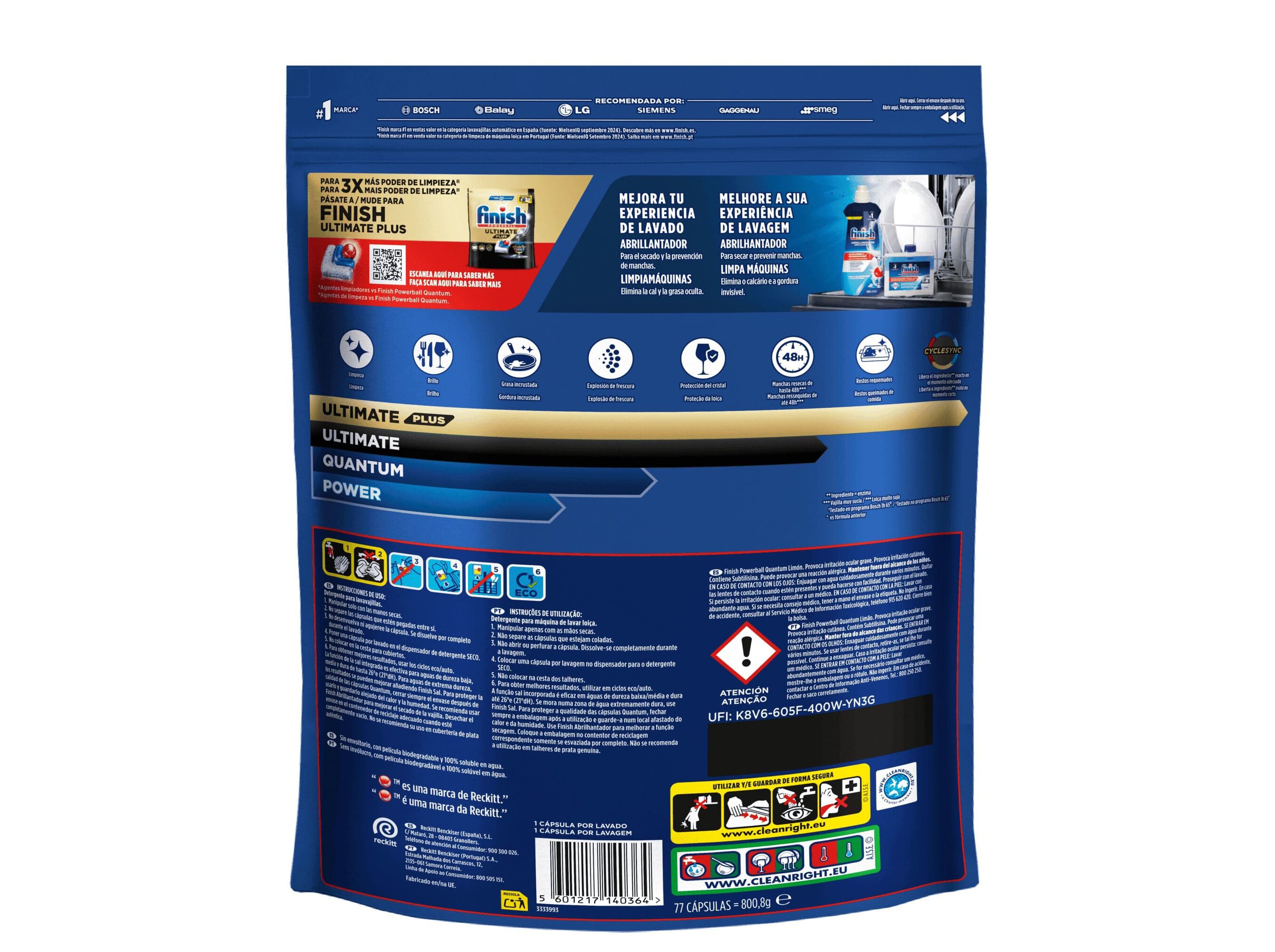 DET. LOI&Ccedil;A M&Aacute;Q. FINISH QUANTUM REGULAR 77P image number 1