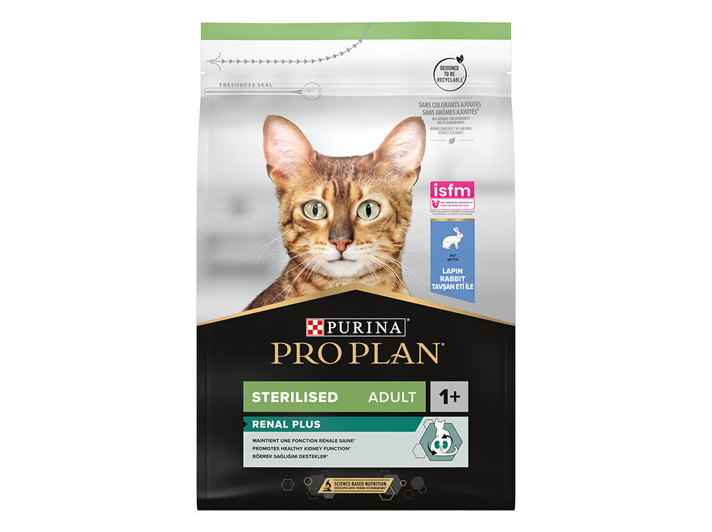 RA&Ccedil;&Atilde;O GATO PRO PLAN ESTERILIZADO COELHO 3KG