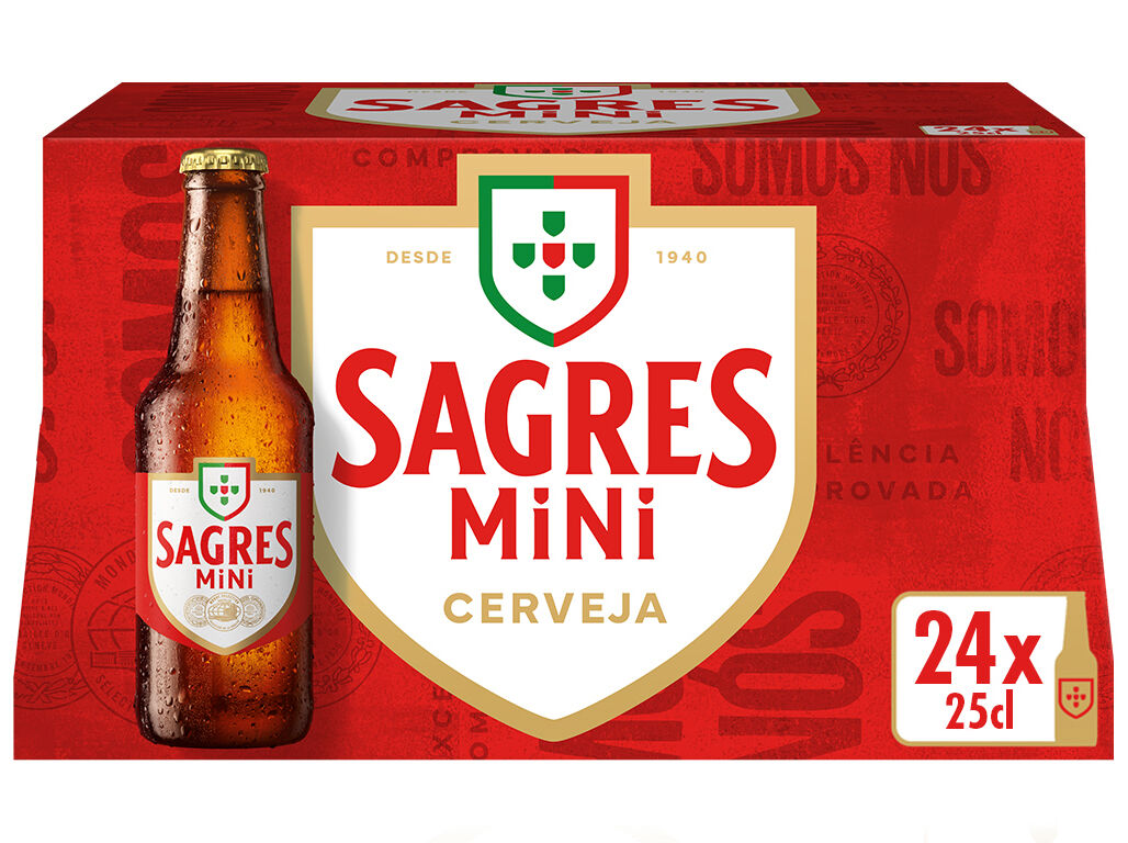 CERVEJA SAGRES BRANCA MINI 24X0.25L