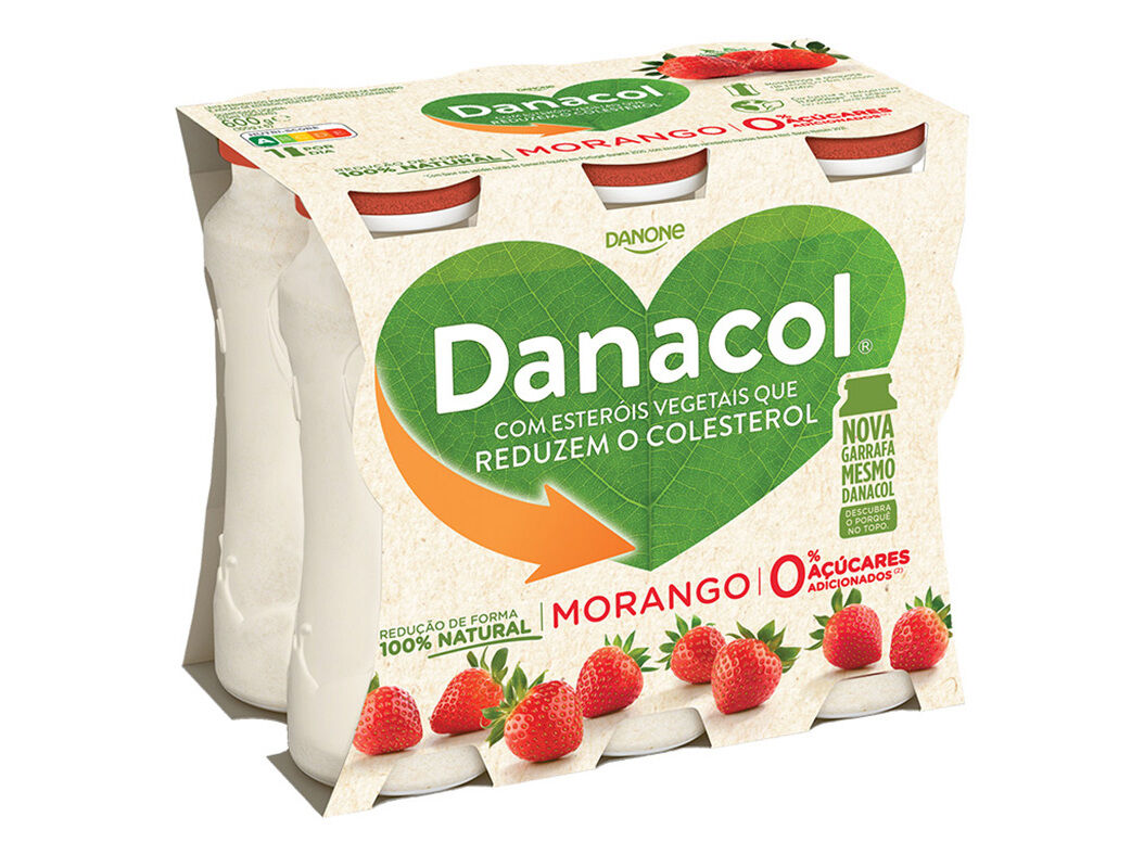 DANACOL DANONE L&Iacute;QUIDO MORANGO 6X100G image number 0