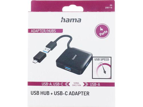 HUB HAMA 00200116 4 PORTAS USB image number 1