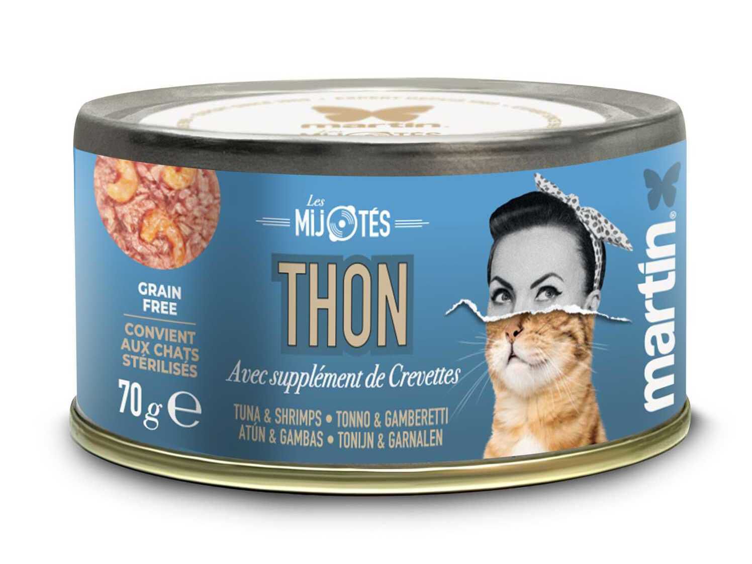 COMIDA H&Uacute;MIDA MARTIN SELLIER GATO ATUM&CAMAR&Atilde;O 70G image number 0