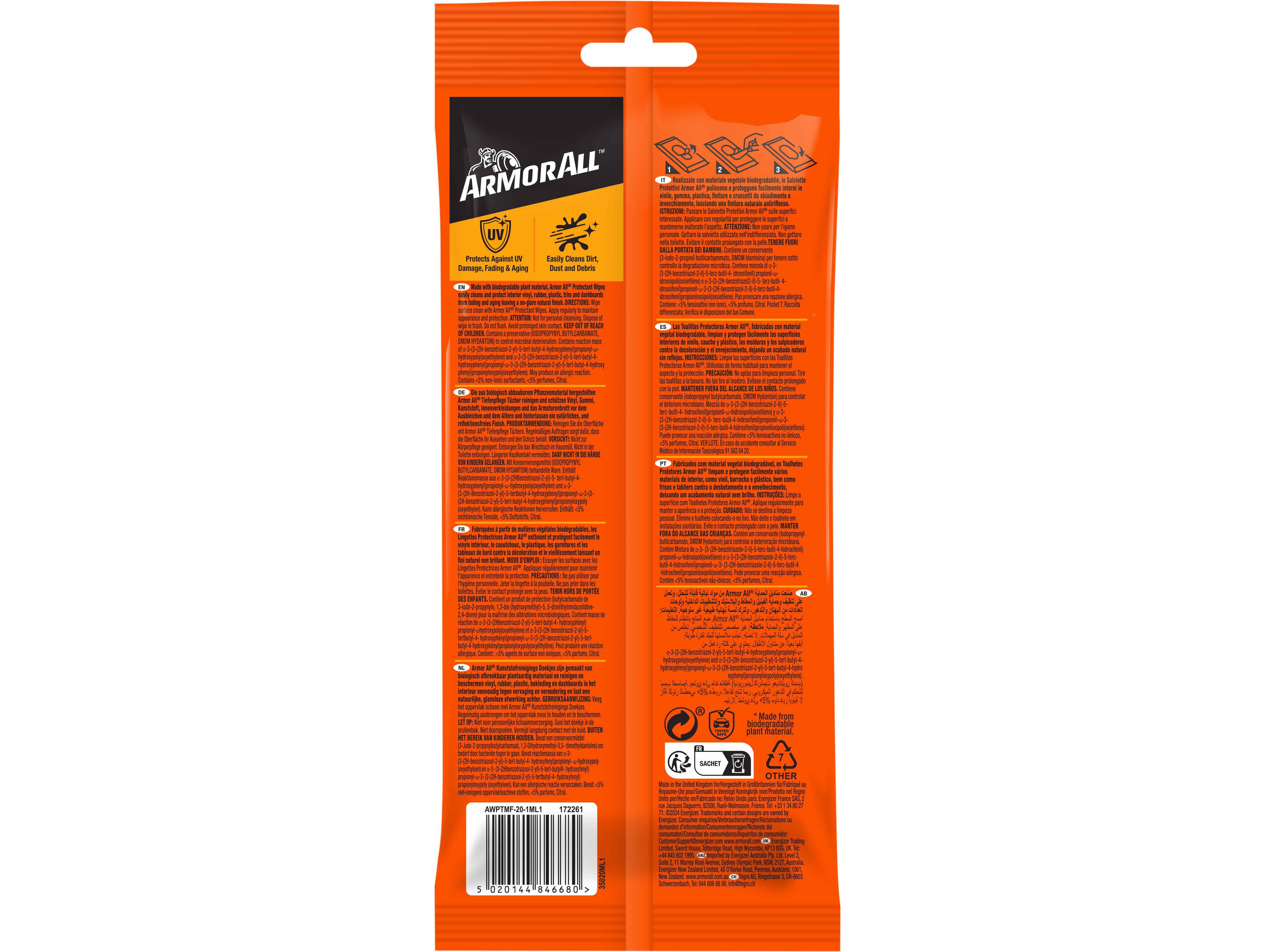 TOALHETES P/TABLIER ARMOR ALL MATE image number 1