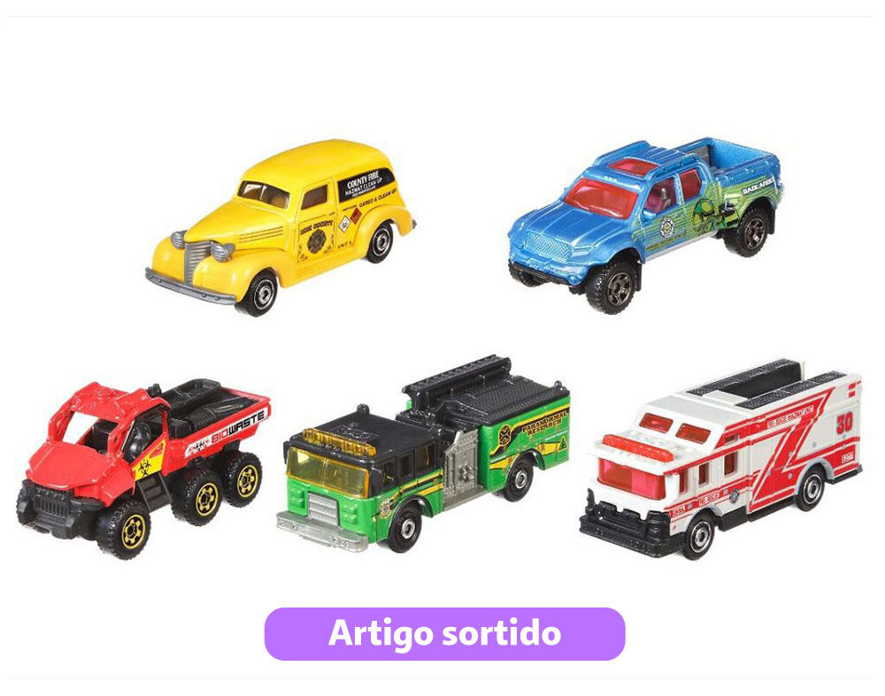 CONJUNTO DE 5 CARRINHOS MATCHBOX MODELOS SORTIDOS image number 1