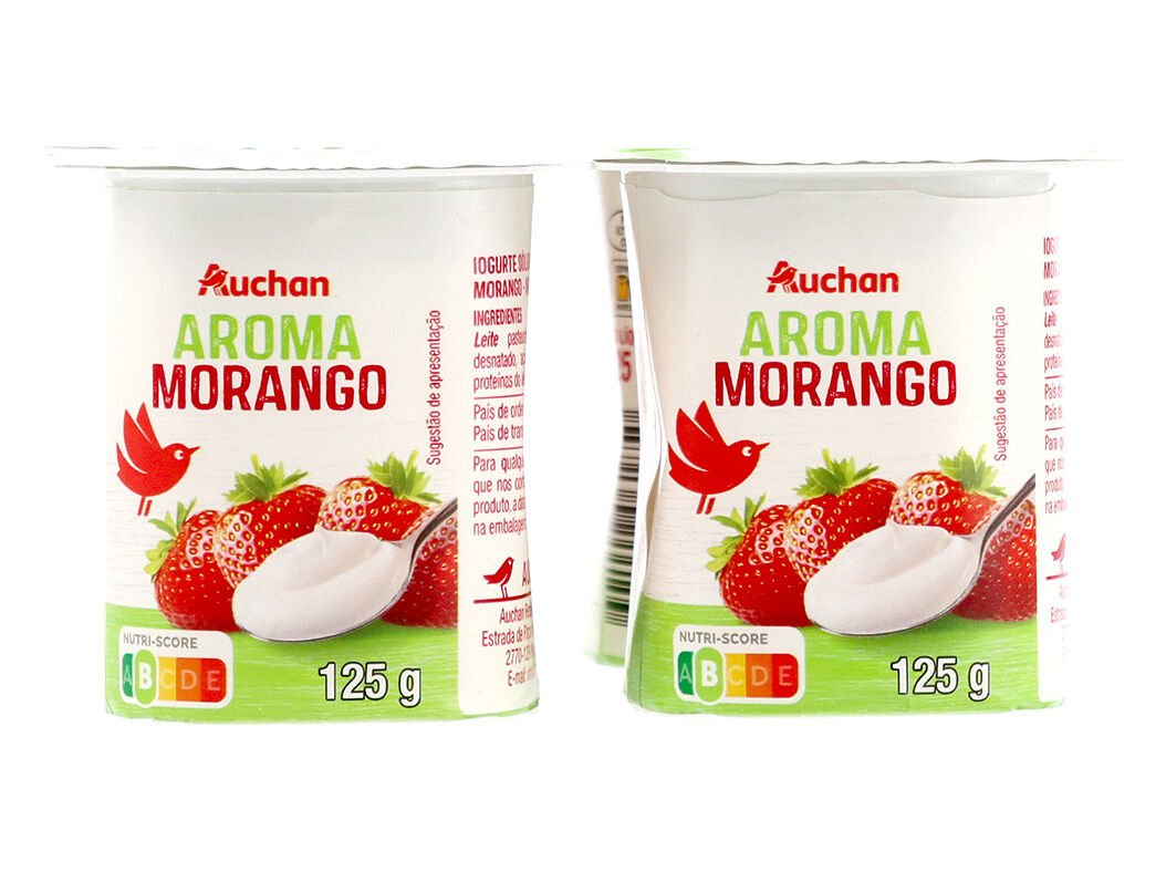 IOGURTE AUCHAN AROMA MORANGO 4X125G image number 0