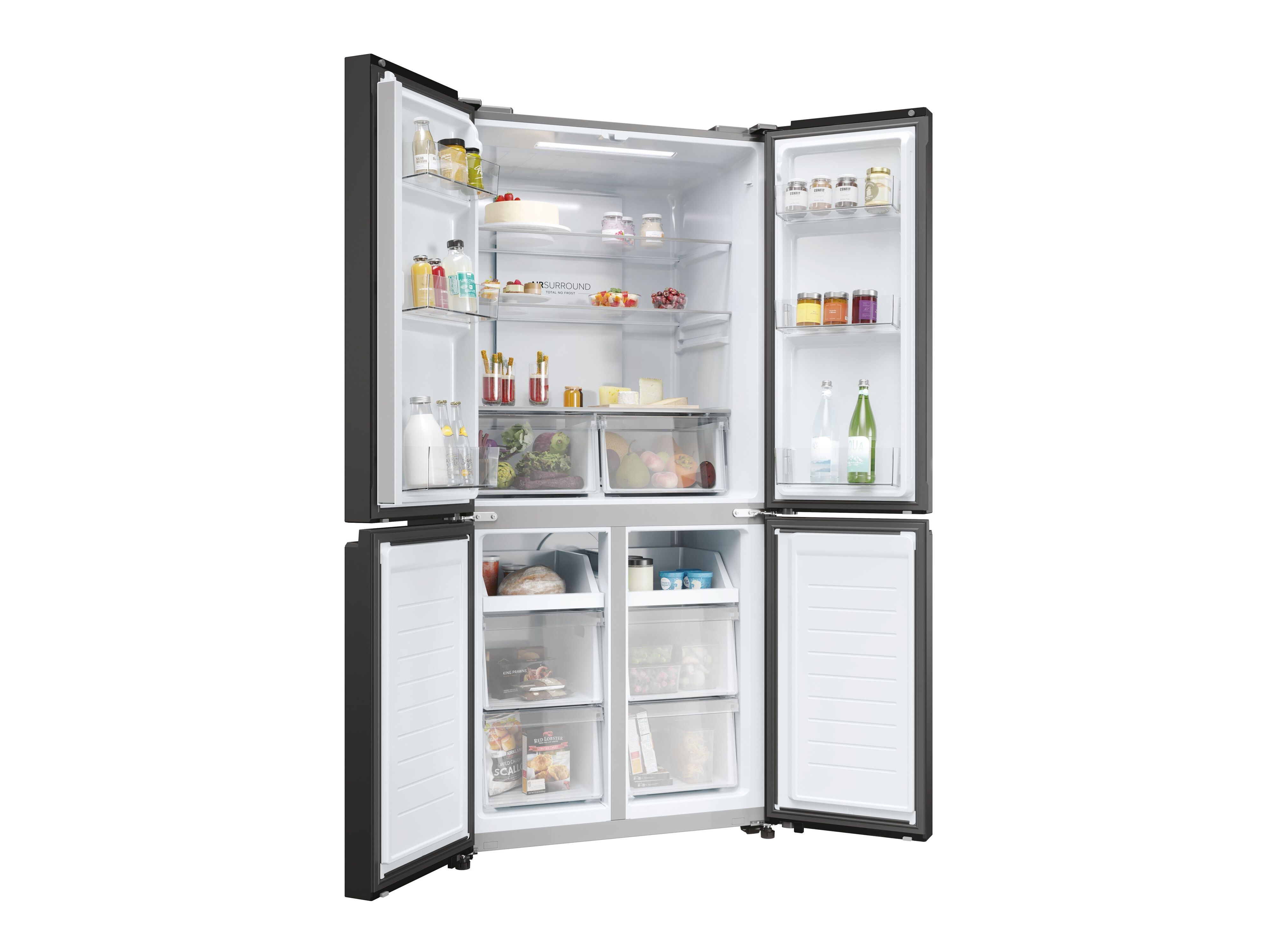 FRIGOR&Iacute;FICO AMERICANO HAIER HCR3818ENPT NO FROST E PRETO 467L image number 5