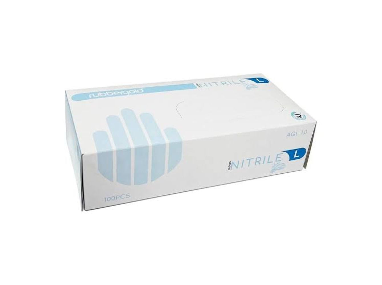 LUVAS RUBBERGOLD LUVAS NITRILO S/PO T- L 100UNI