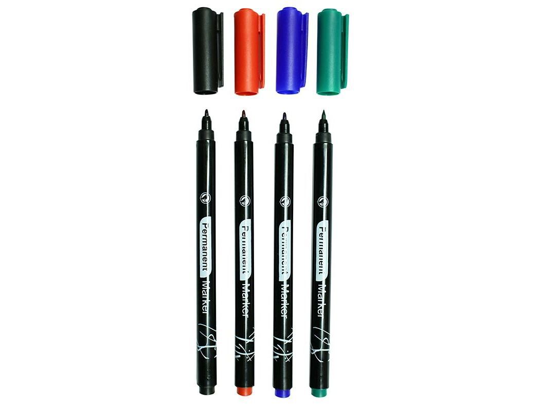 CONJUNTO DE 4 MARCADORES PERMANENTES AUCHAN image number 1