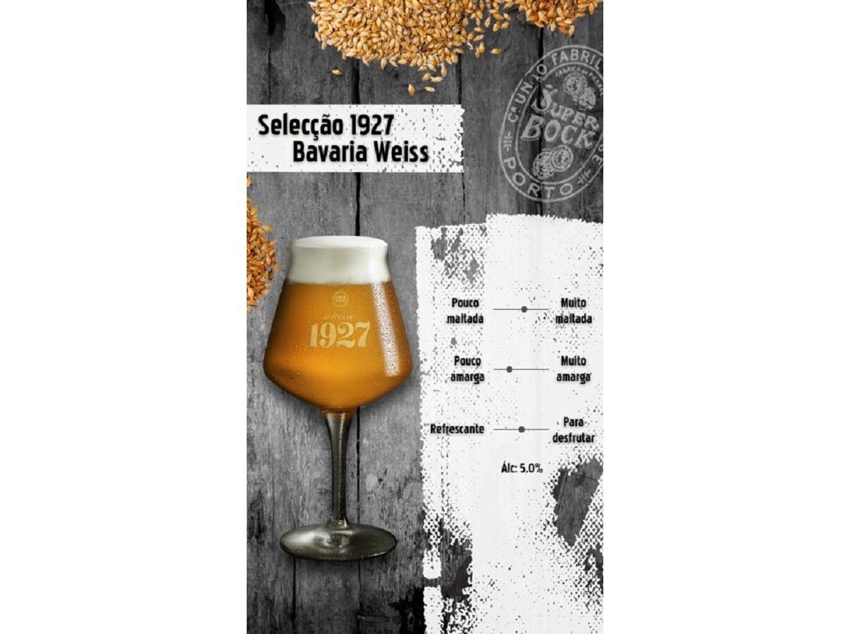 CERVEJA SUPER BOCK 1927 BAVARIA WEISS 0.33L image number 2