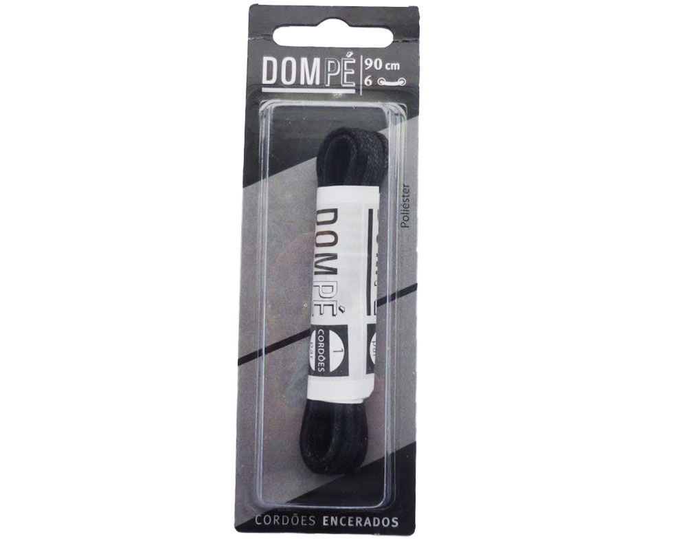 CORD&Atilde;O ENCERADO DOM P&Eacute; PRETO 90 CM