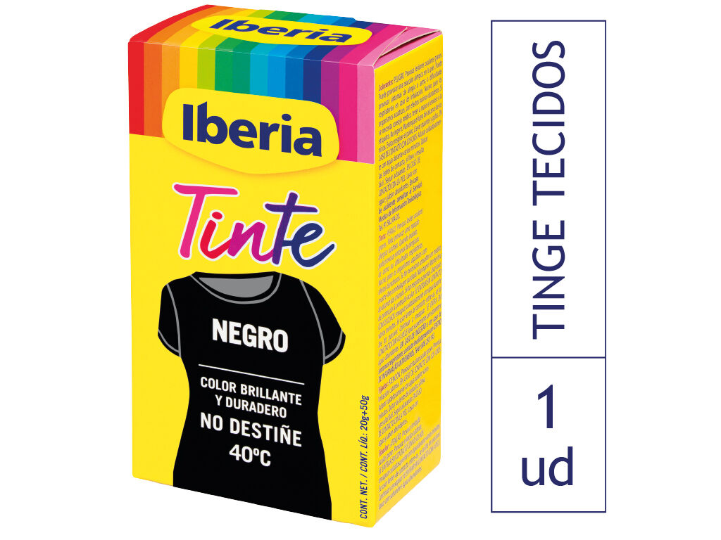 TINGE TECIDOS IBERIA PRETO 2X10G + 50G
