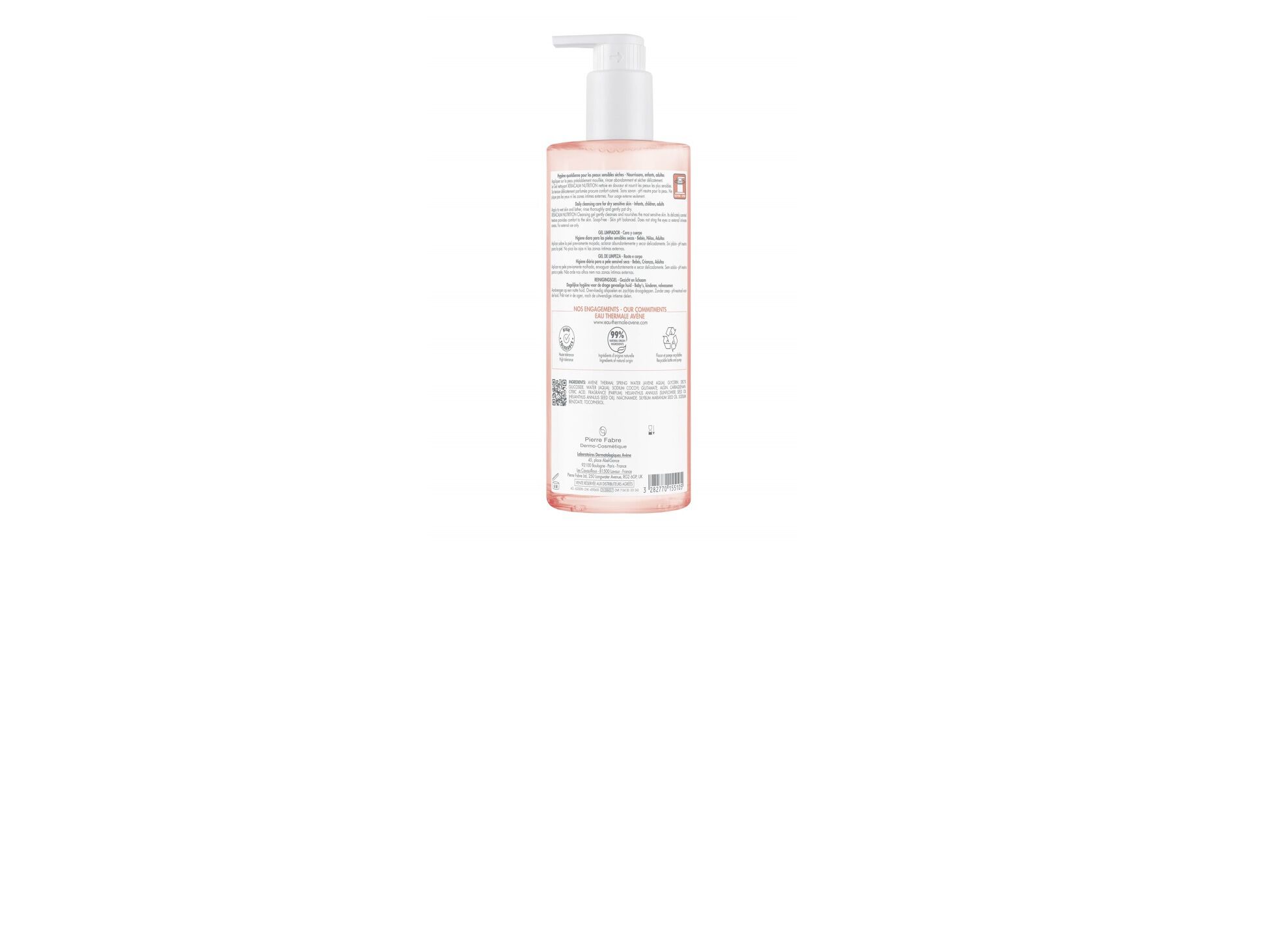GEL LIMPEZA AVENE XERACALM NUTRITION 500ML image number 1