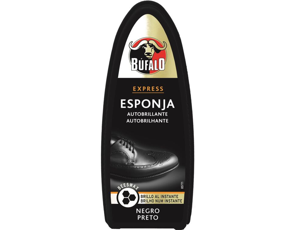 Esponja Cal&ccedil;ado Brilho Preto B&uacute;falo 1Un