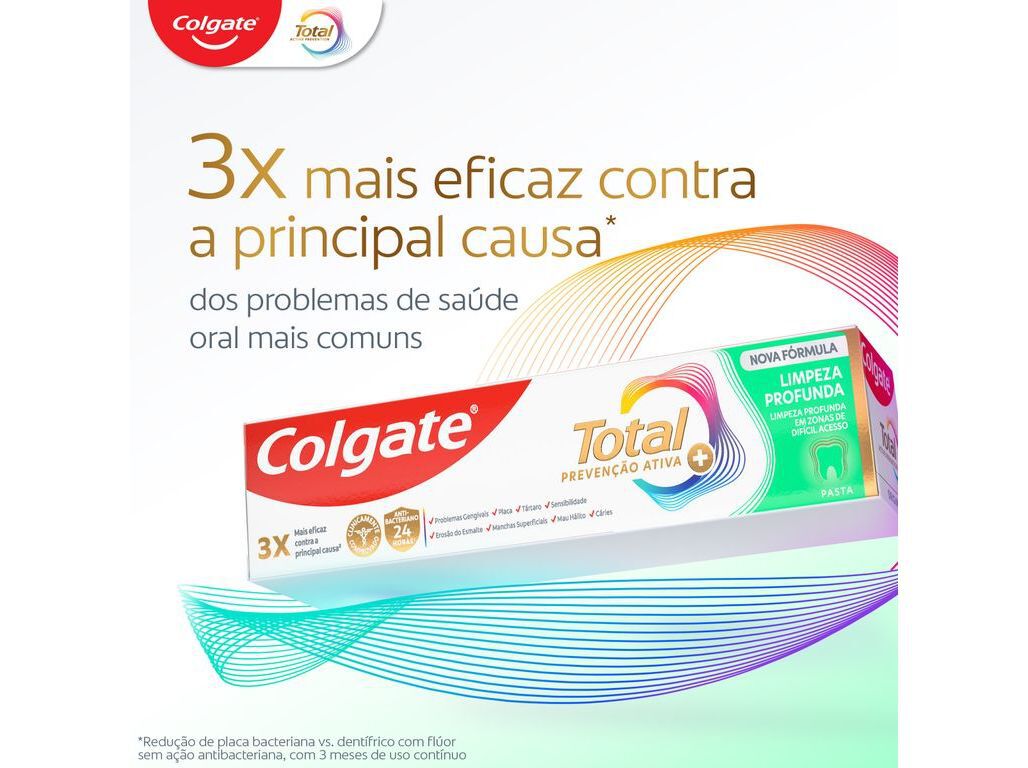 PASTA DE DENTES PROTE&Ccedil;&Atilde;O TOTAL AVAN&Ccedil;ADA LIMPEZA PROFUNDA COLGATE 75ML image number 3