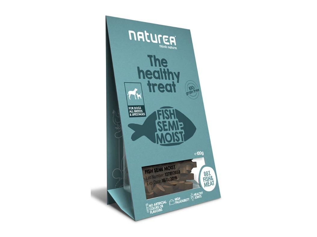 SNACK C&Atilde;O NATUREA PEIXE SEMI-H&Uacute;MIDO 100G