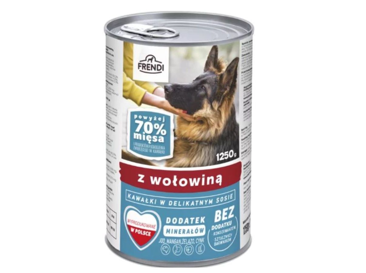 COMIDA H&Uacute;MIDA C&Atilde;O FRENDI MOLHO VACA 1250G image number 0