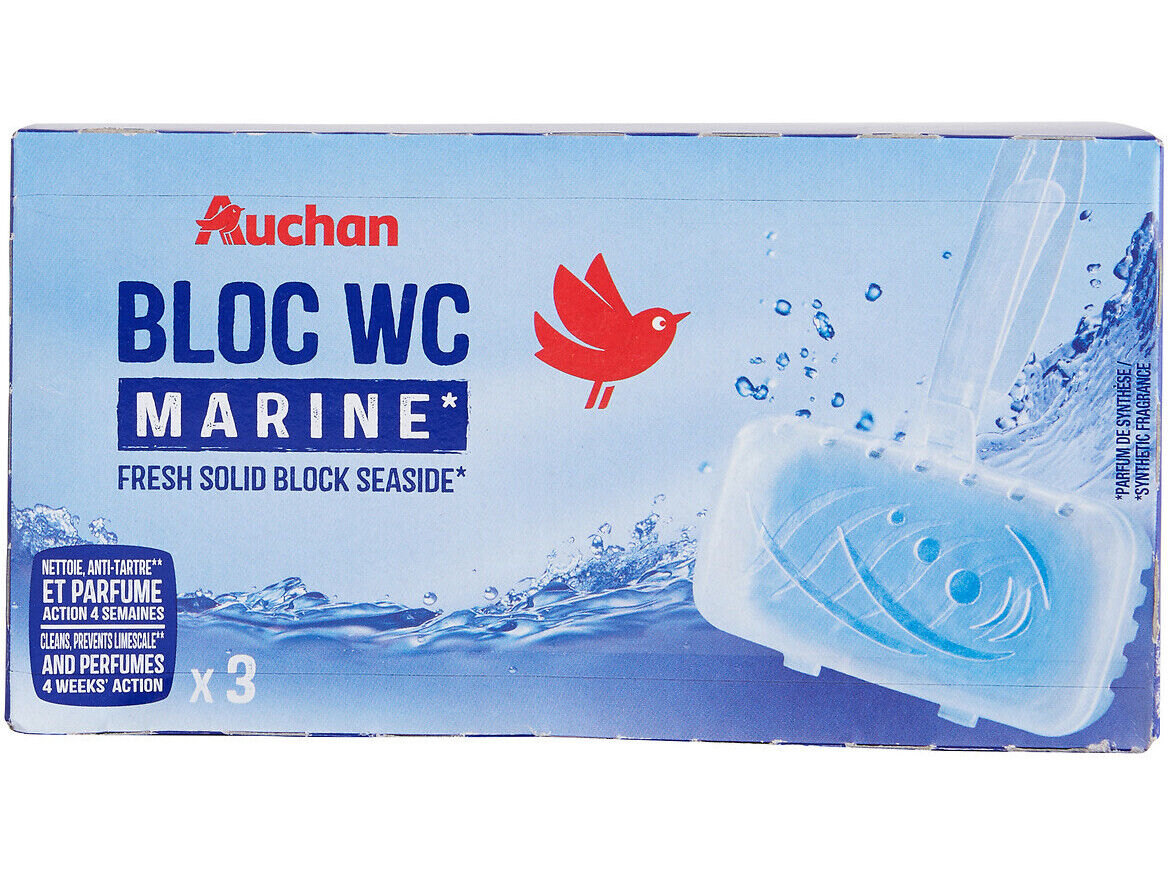 BLOCO WC AUCHAN FRESCURA 3UN