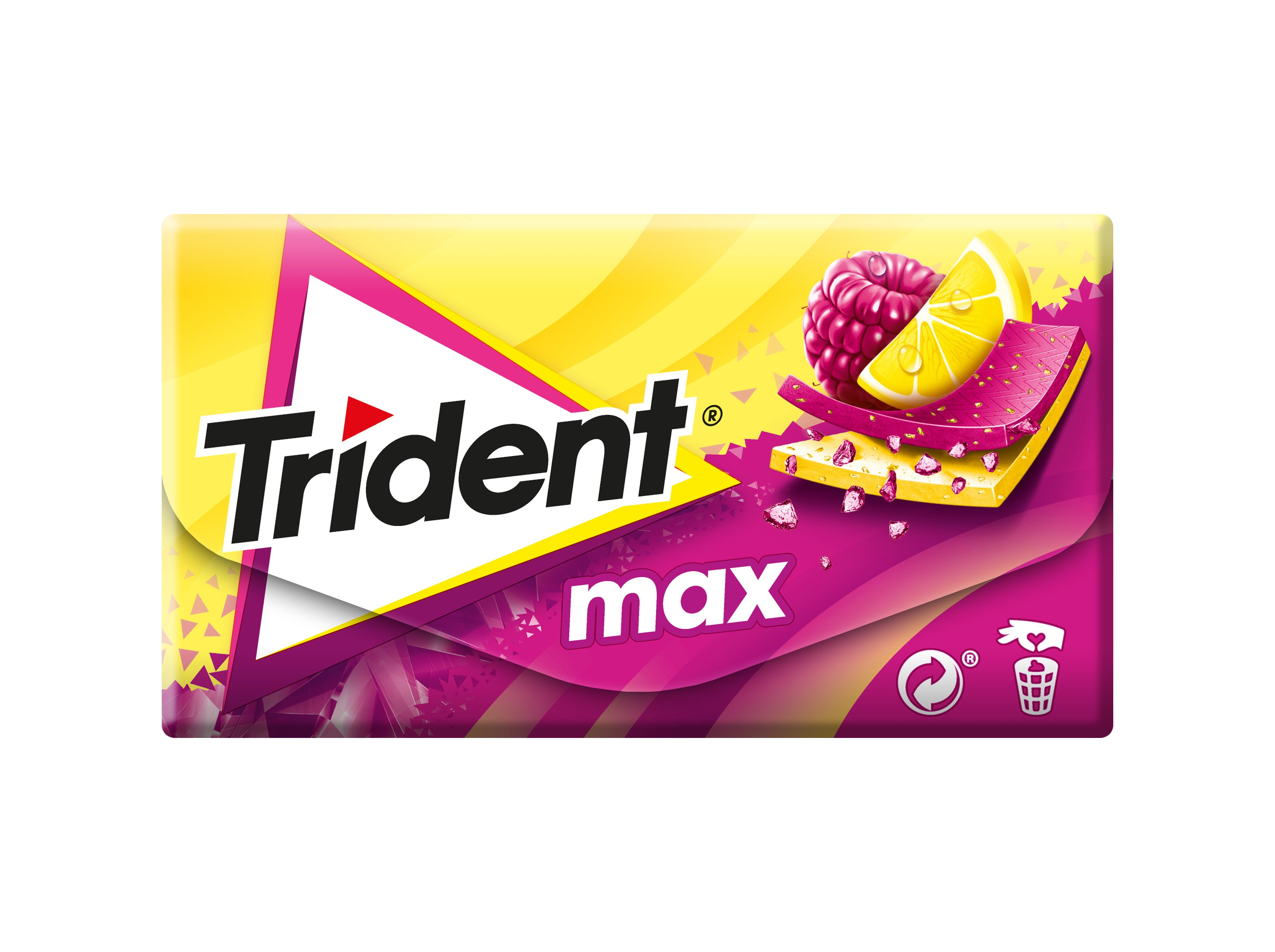 PASTILHAS TRIDENT MAX FRAMBOESA LIM&Atilde;O 27GR image number 1