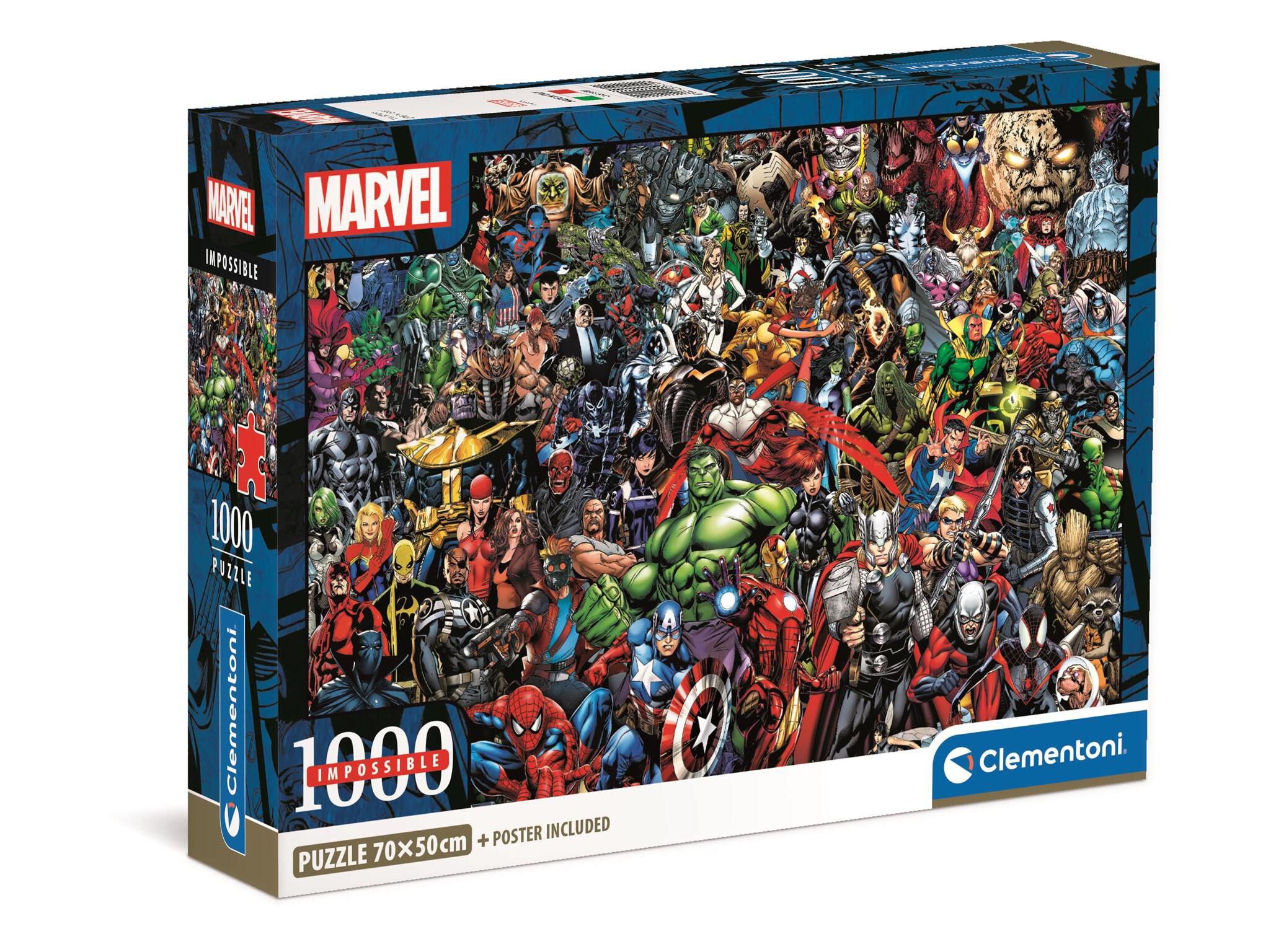 PUZZLE IMPOSSIBLE CLEMENTONI MARVEL 1000 PE&Ccedil;AS