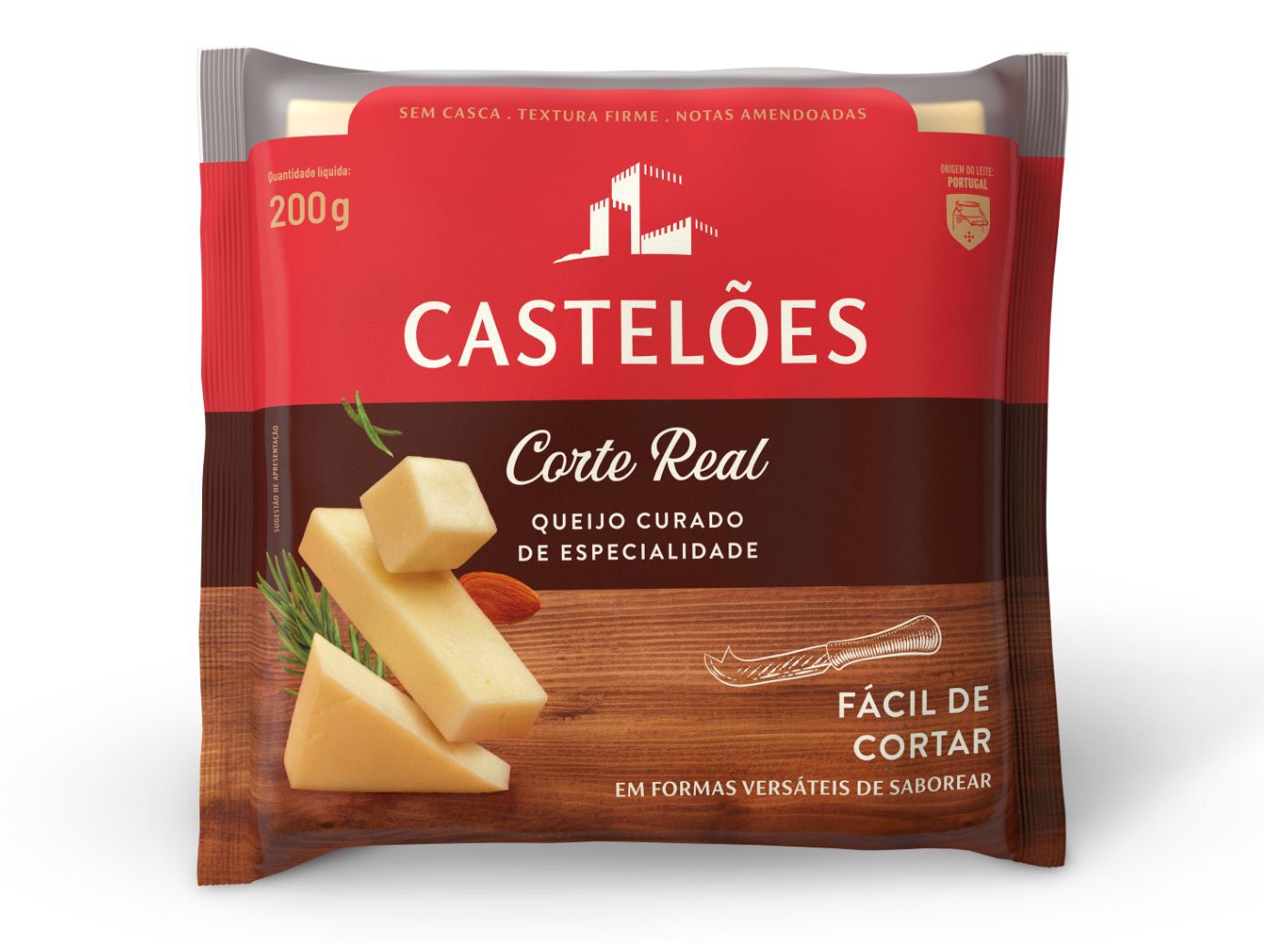 QUEIJO CASTEL&Otilde;ES CORTE REAL 200G