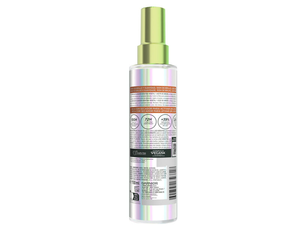 S&Eacute;RUM SPRAY FRUCTIS LISO DIAMANTE 150ML image number 1