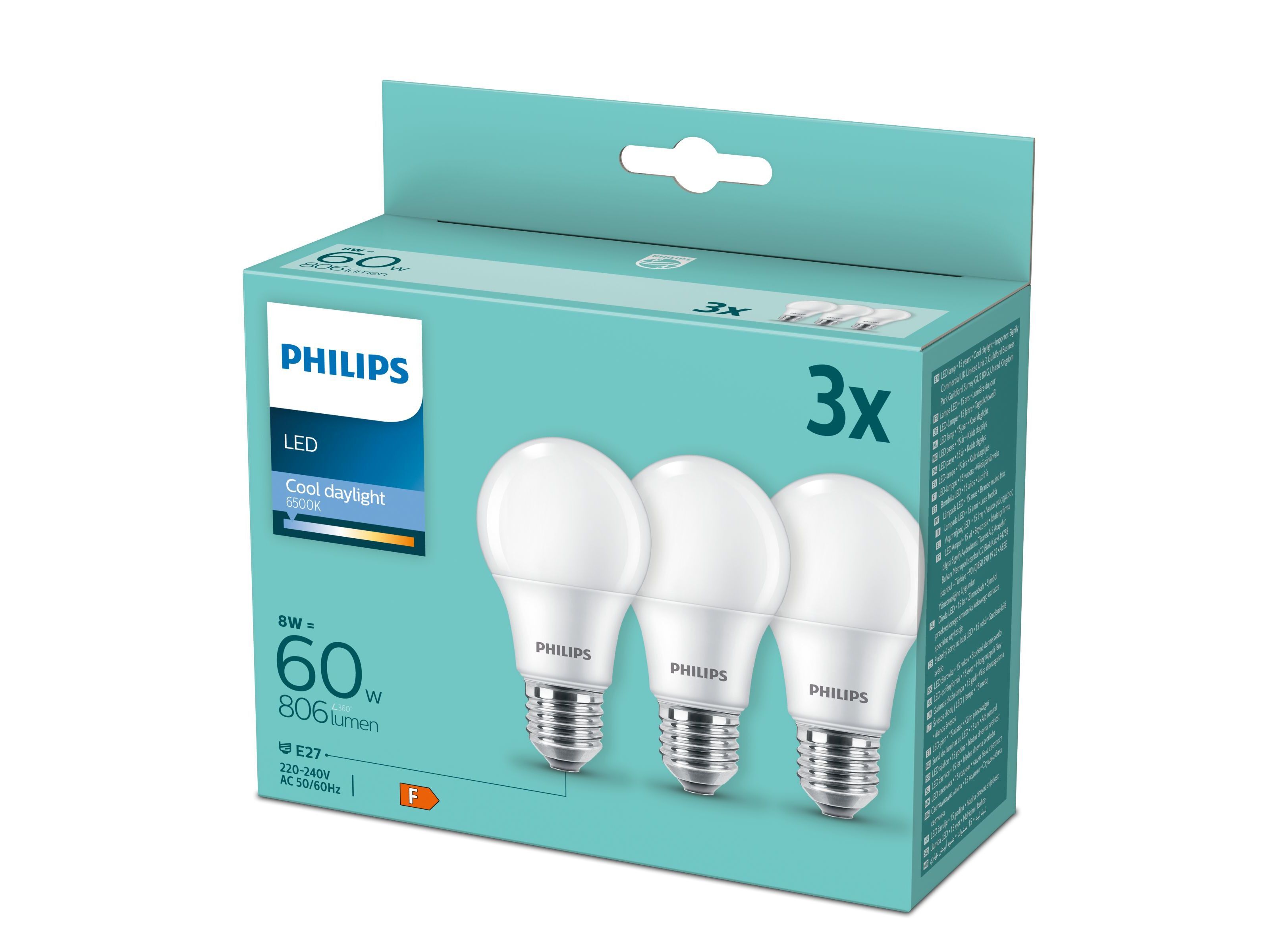 LAMPADA LED A60 E27 PHILIPS 6500K 60W image number 0