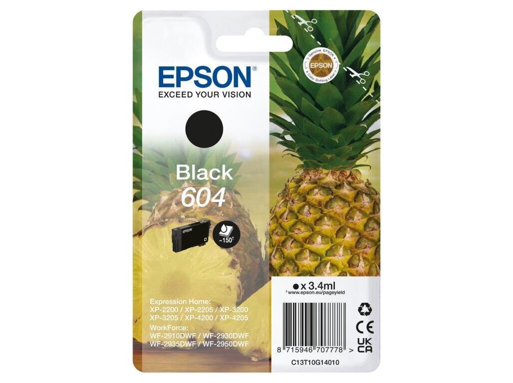 TINTEIRO ORIGINAL EPSON SINGLEPACK BLACK 604 image number 0