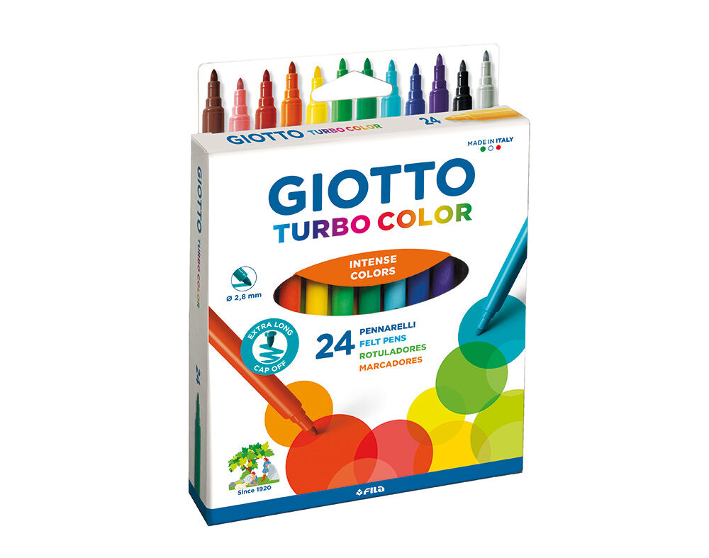 MARCADORES DE COLORIR GIOTTO TURBO COLOR 24 UNIDADES image number 0