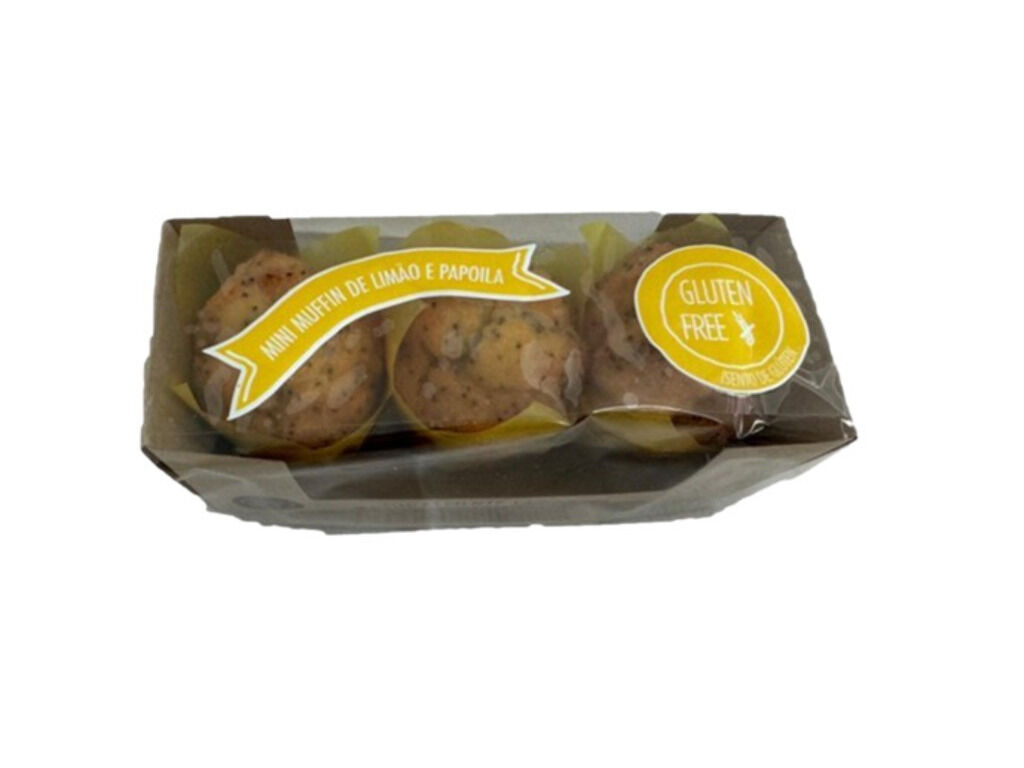 MUFFINS LIM&Atilde;O E PAPOILA MUSEU DO P&Atilde;O SEM GL&Uacute;TEN 3X40G
