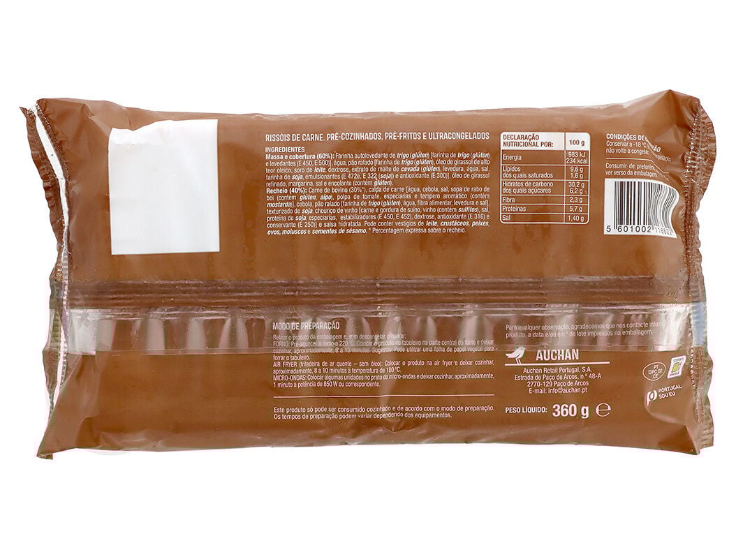 RISSOIS DE CARNE AUCHAN PARA FORNO 8UN 360G image number 1