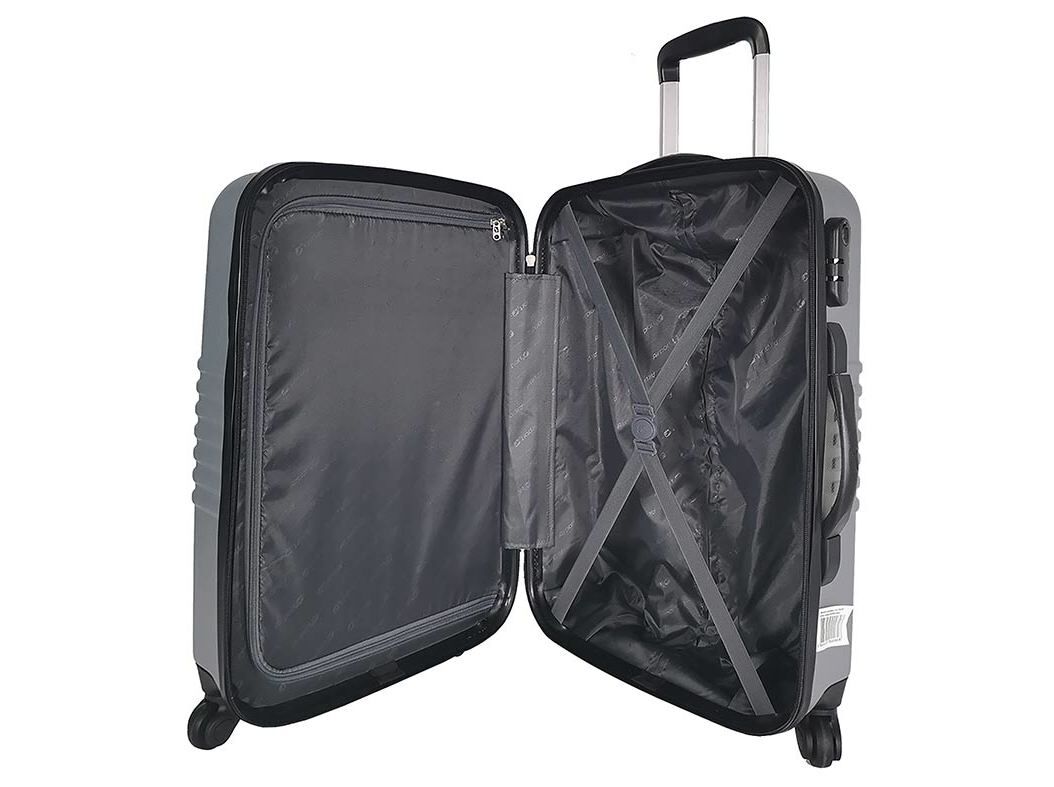 MALA DE VIAGEM M&Eacute;DIA R&Iacute;GIDA AIRPORT CINZENTO 4 RODAS 60CM image number 6