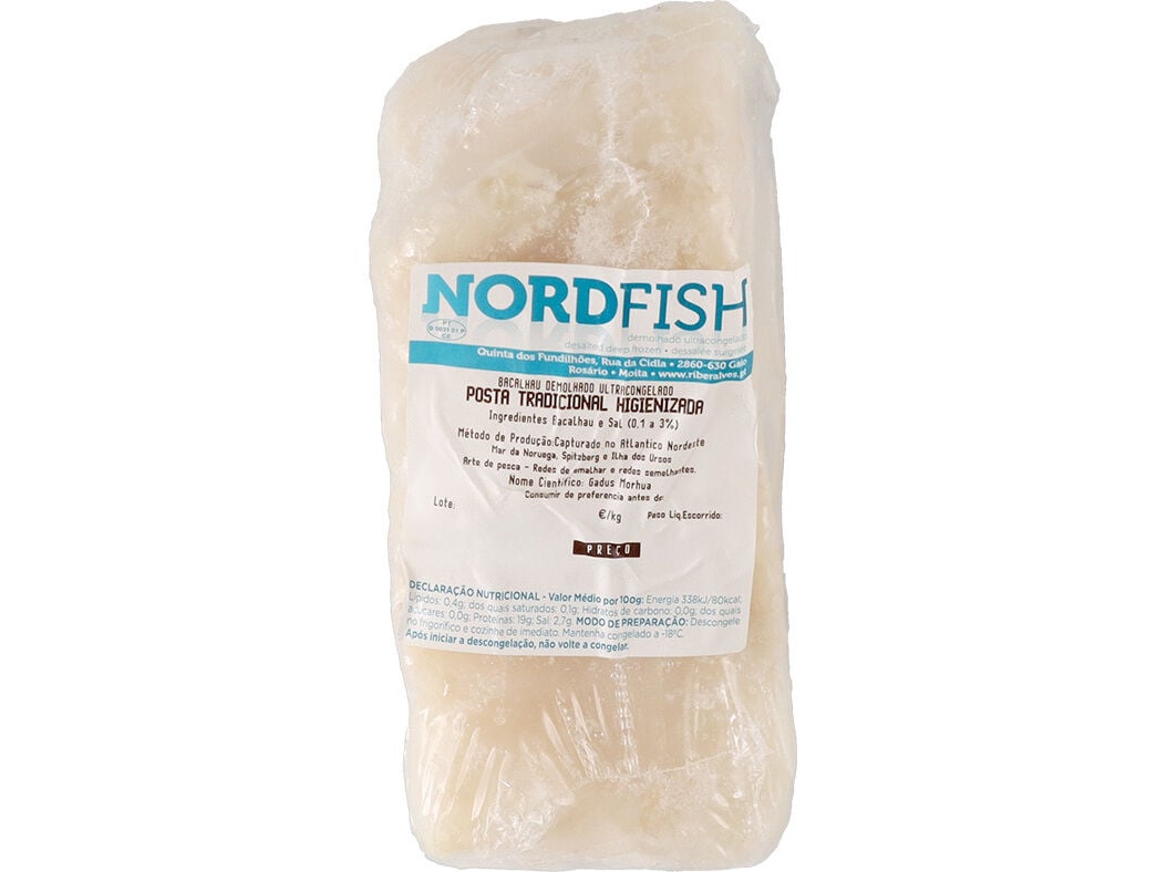 POSTA TRADICIONAL DE BACALHAU ULTRACONGELADA NORDFISH KG