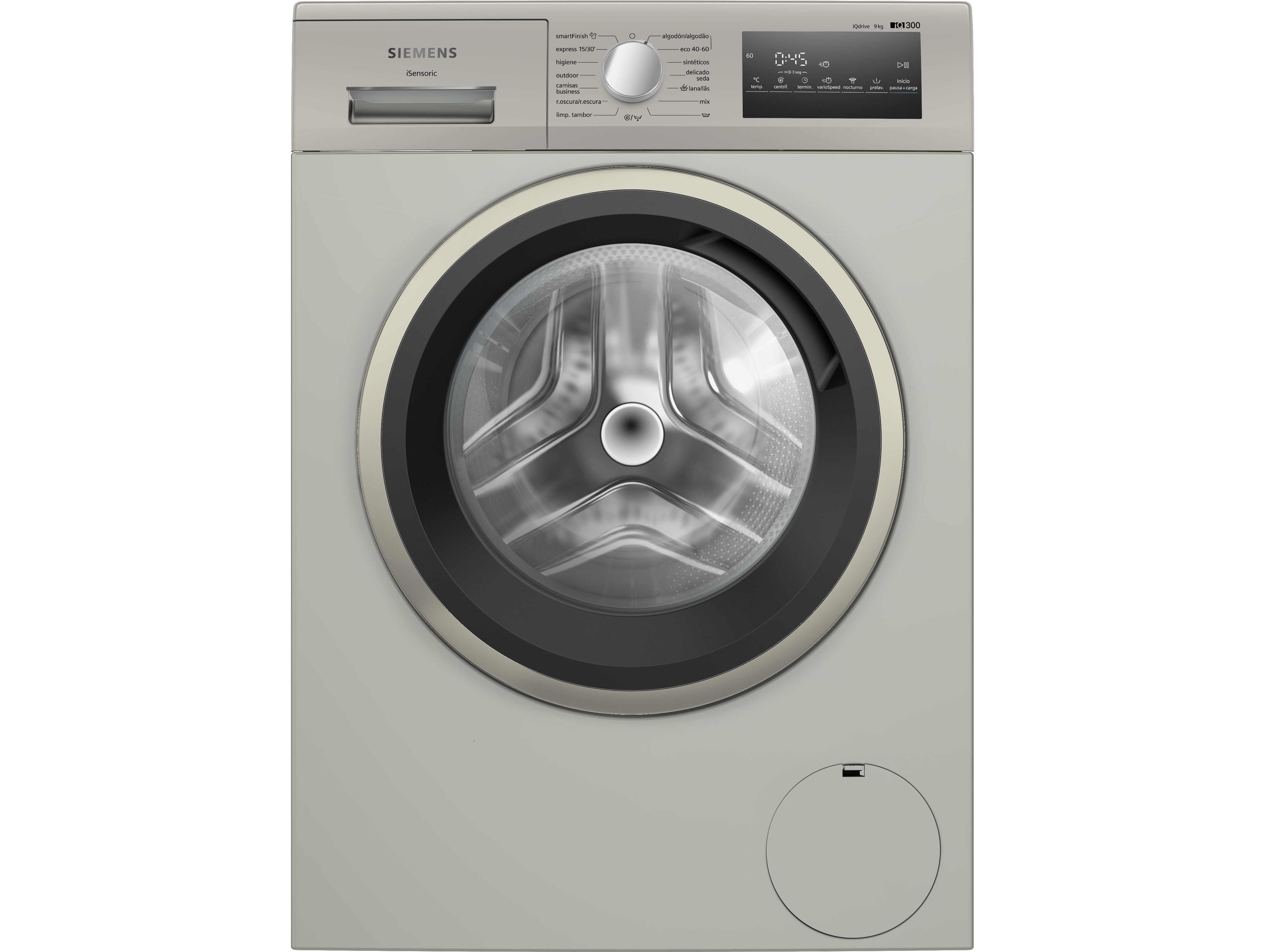 MAQUINA DE LAVAR ROUPA SIEMENS WM14N29XEP SILVER A 9KG 1400RPM image number 0