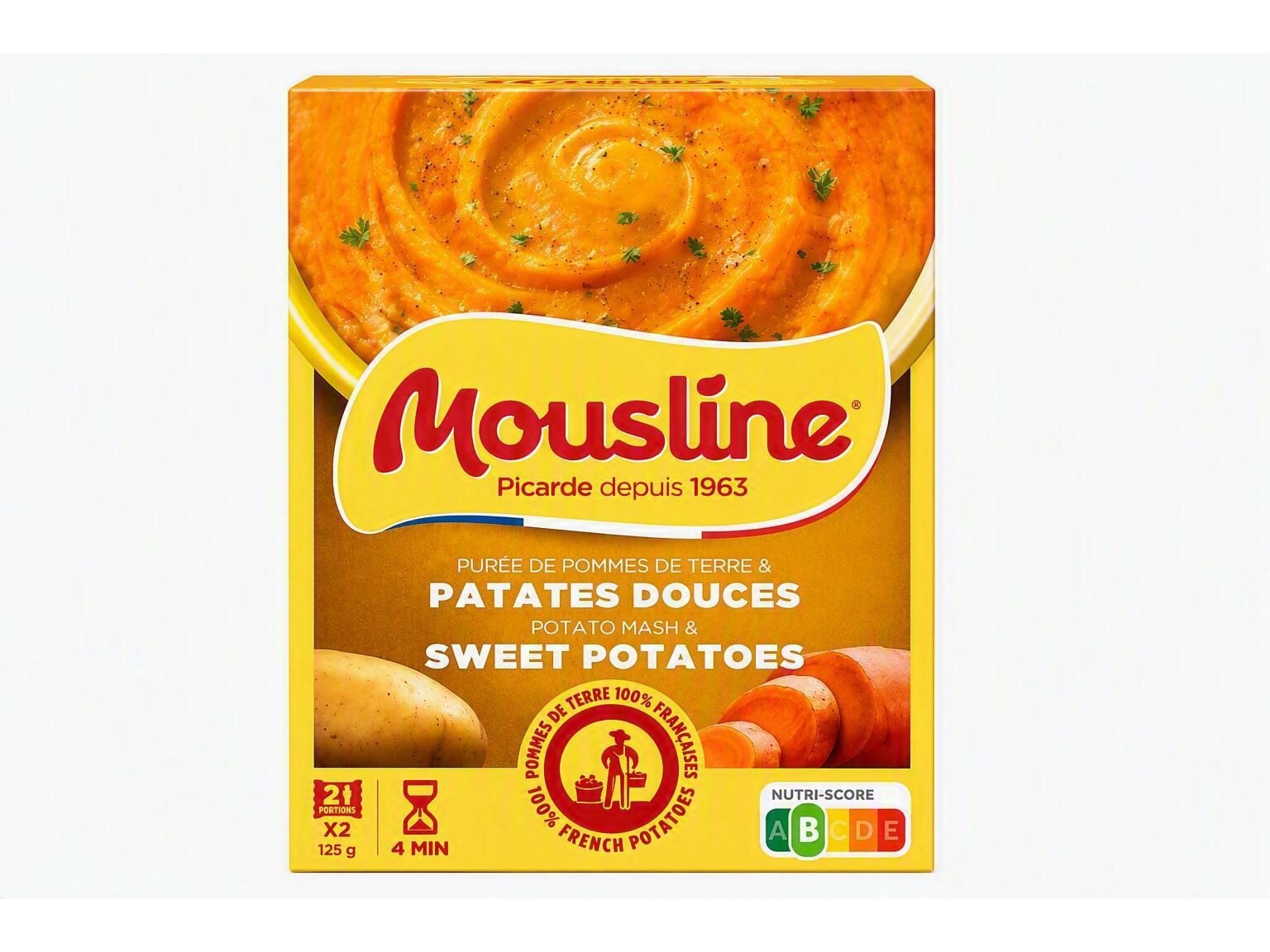 PUR&Eacute; DE BATATA MOUSLINE BATATA DOCE 125G image number 0