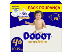 Fraldas Dodot Sensitive Extra T4 10-15kg 96 un