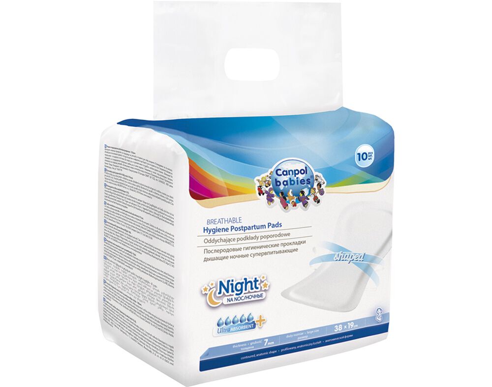 PENSOS CANPOL BABIES P&Oacute;S PARTO NOITE 10UN