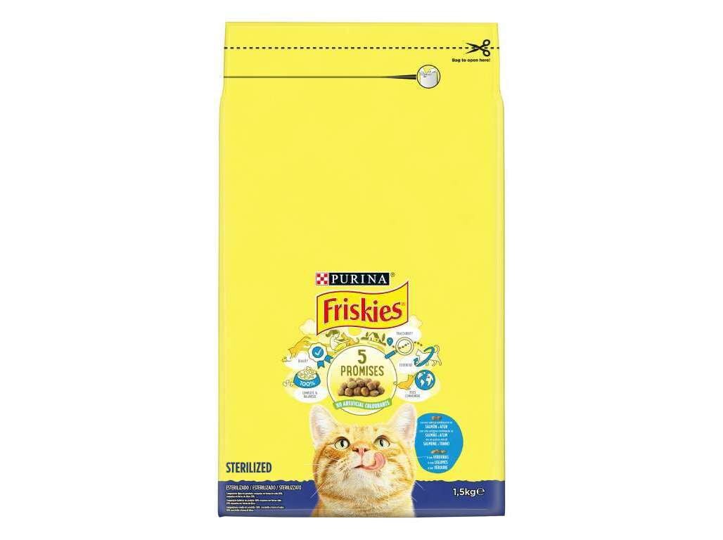 RA&Ccedil;&Atilde;O PARA GATO FRISKIES ESTERILIZADO COM SALM&Atilde;O 1.5KG