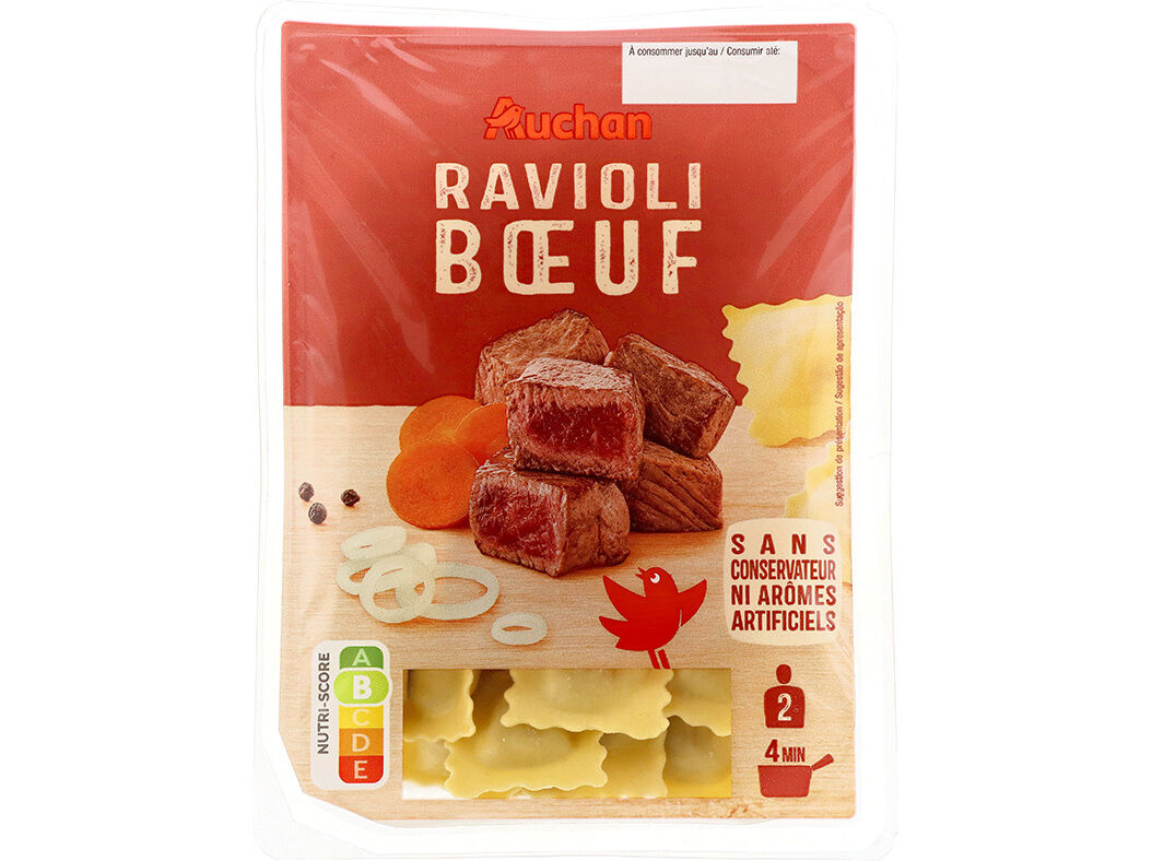 RAVIOLI COM CARNE AUCHAN 300 G