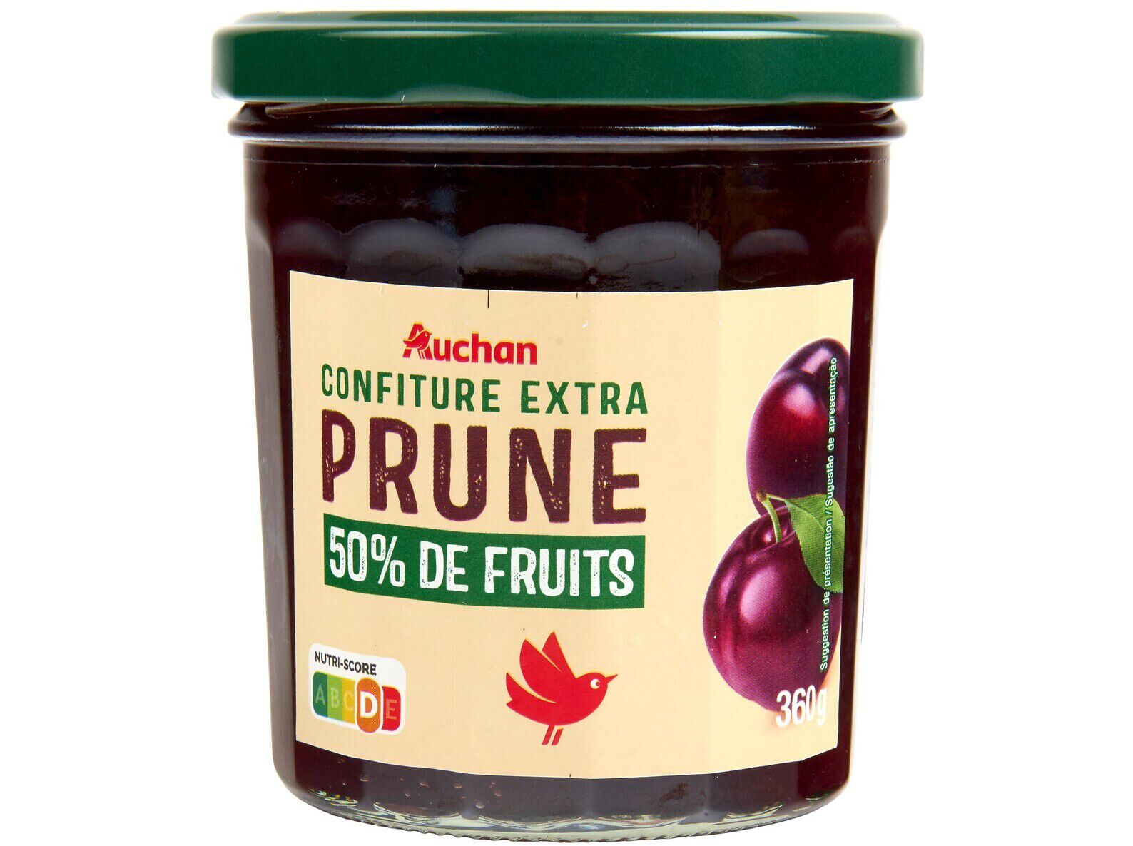 DOCE EXTRA 50% FRUTOS AUCHAN AMEIXA 360 G image number 0