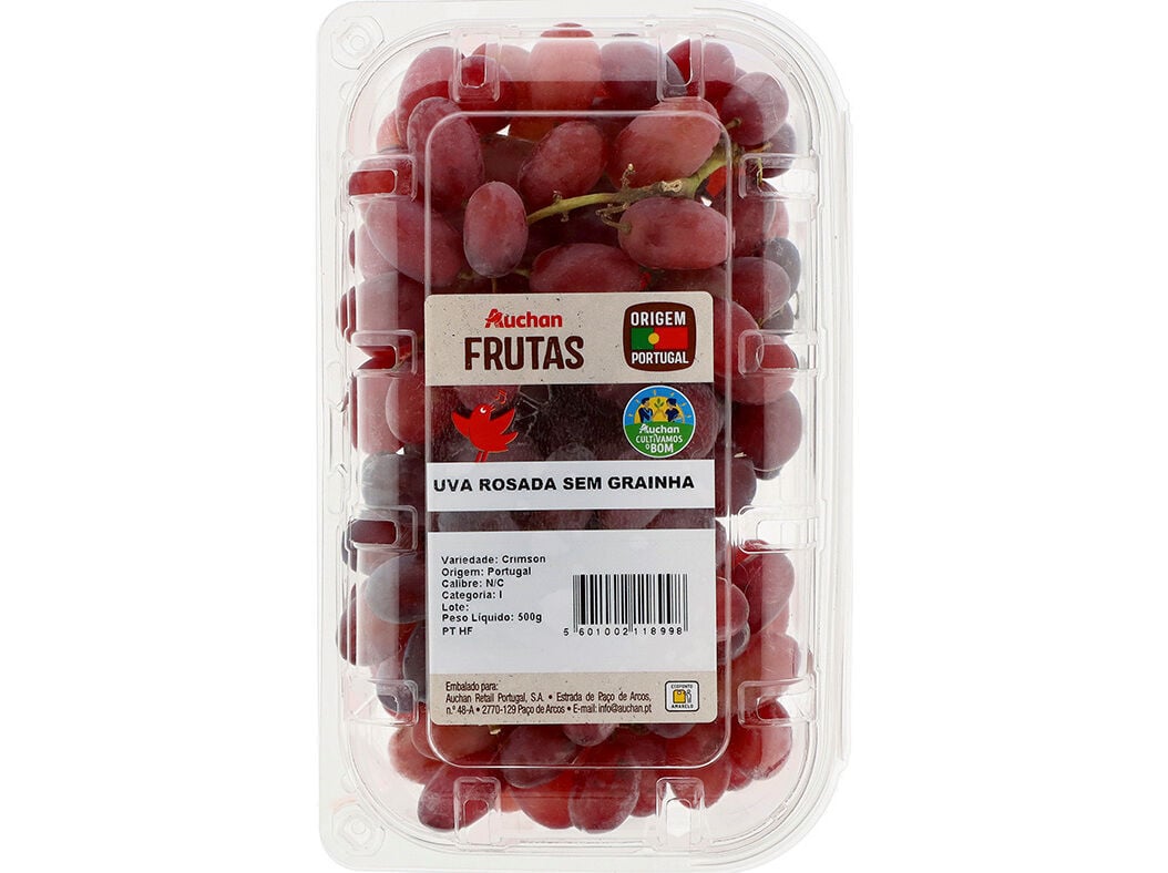 UVA ROSADA SEM GRAINHA AUCHAN CULTIVAMOS O BOM 500 G image number 0