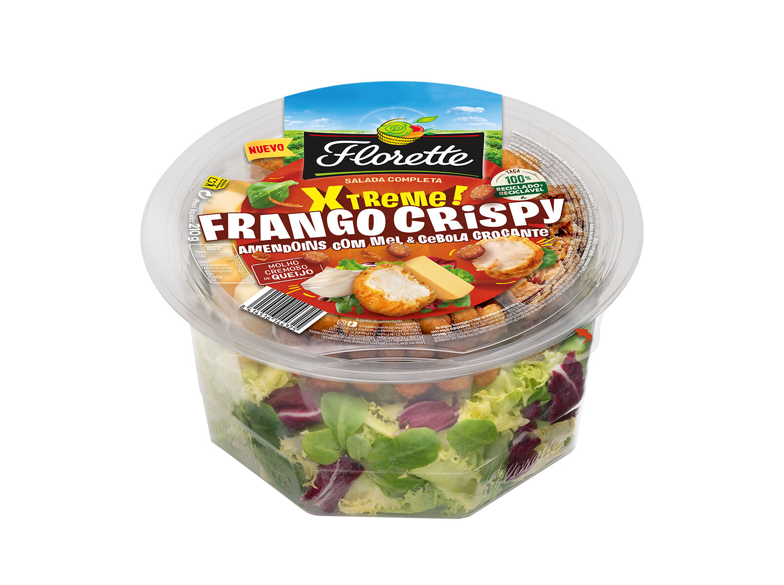 SALADA FLORETTE XTREME FRANGO 210 G image number 1