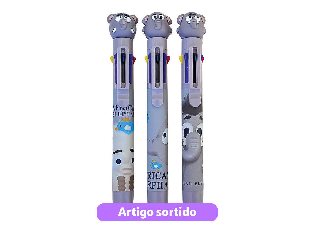 ESFEROGR&Aacute;FICA CUTE ELEFANTE 8 CORES MODELOS SORTIDOS