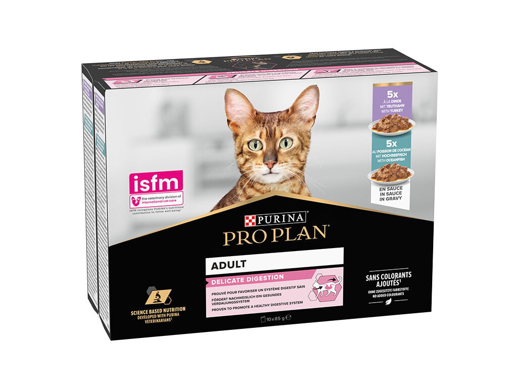 COMIDA H&Atilde;MIDA GATO PRO PLAN DELICATE 10X85G image number 1
