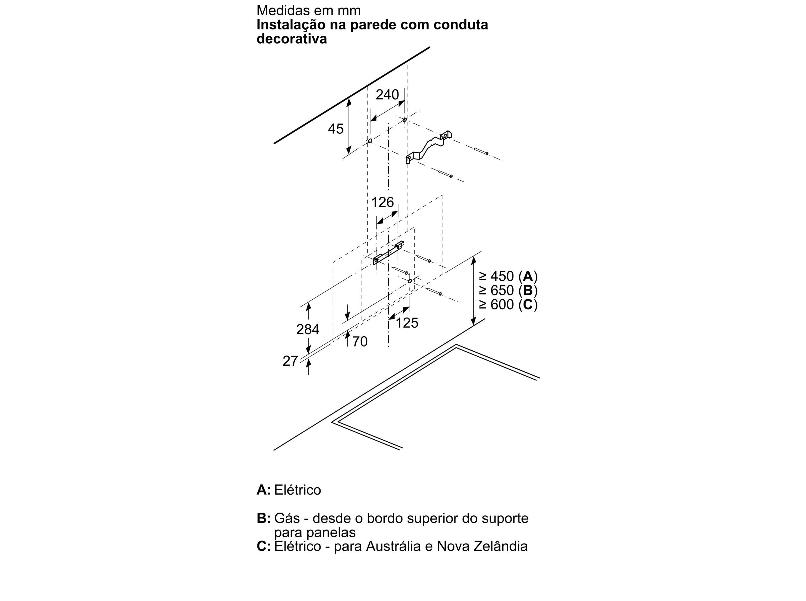 CHAMIN&Eacute; BOSCH DWK67FN60 VIDRO PRETO 60 CM image number 4