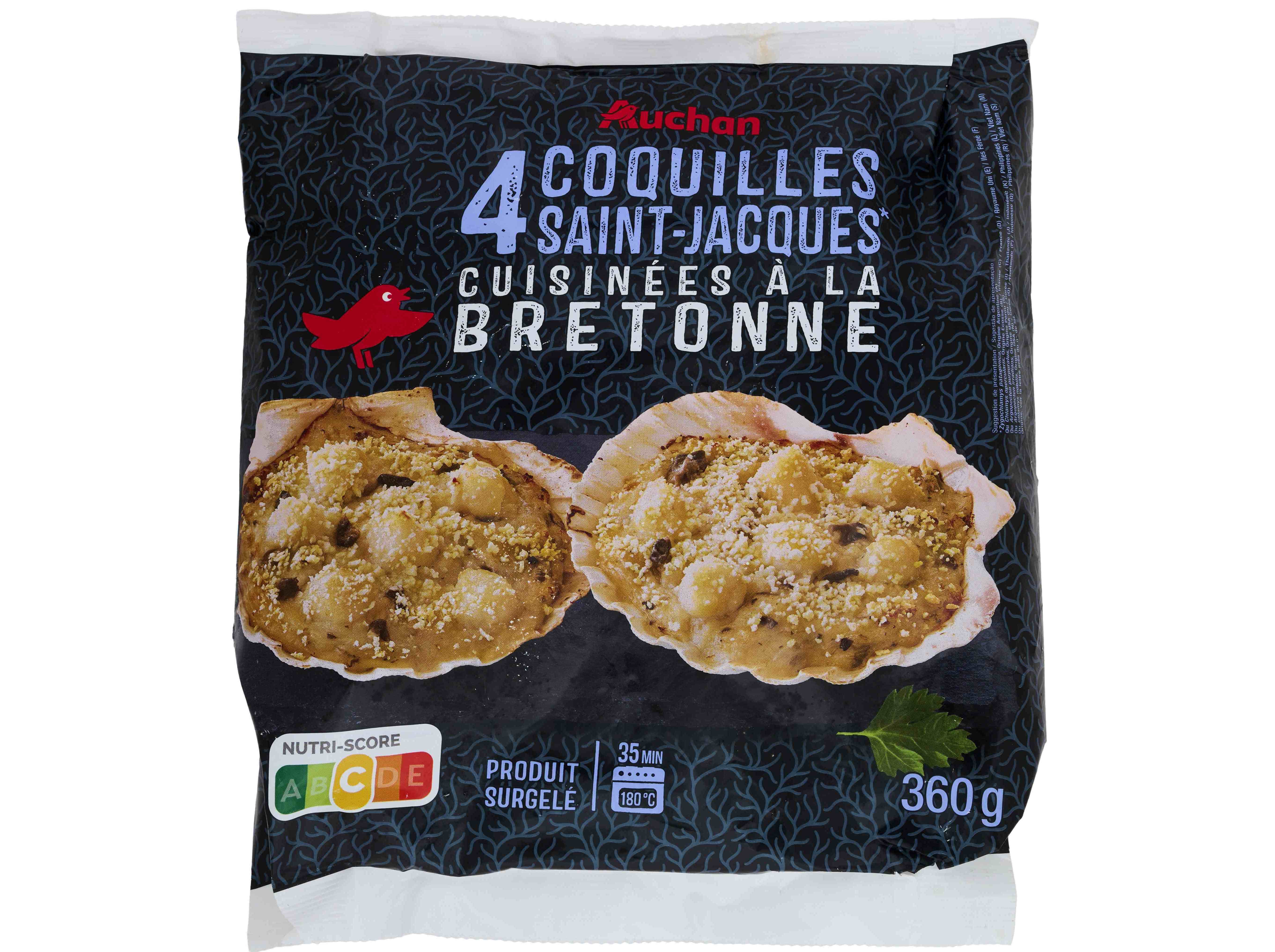 CONCHAS AUCHAN DE VIEIRAS COZINHADAS 4UN 360G image number 0