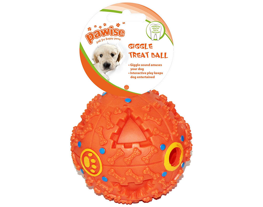 BRINQUEDO PARA C&Atilde;O PAWISE BOLA GIGGLE PARA GULOSEIMAS 7CM image number 0