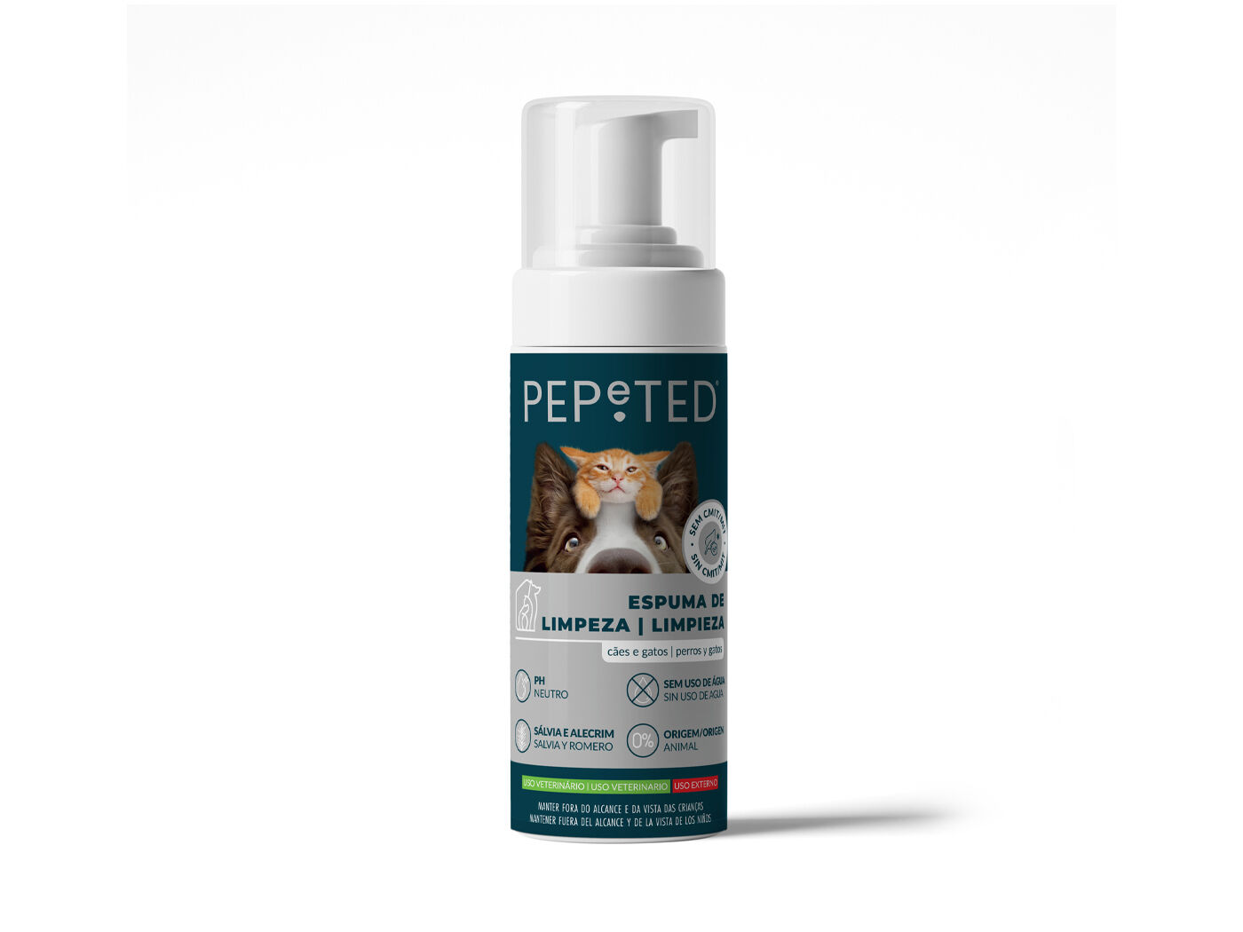 ESPUMA DE LIMPEZA PARA C&Atilde;O E GATO PEPE TED 150ML